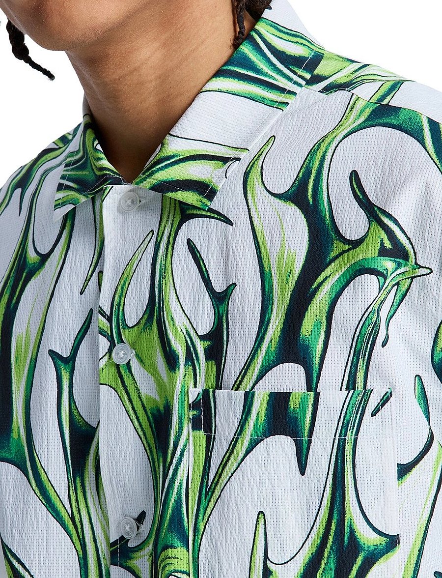 DC - FULL ON RESORT - oberteile & t-shirts - liquid fuego white - 5