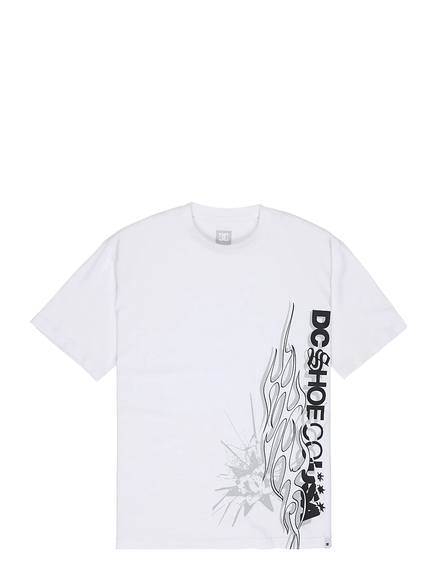 DC - DC SIDE FLAME HSS - oberteile & t-shirts - white - 0