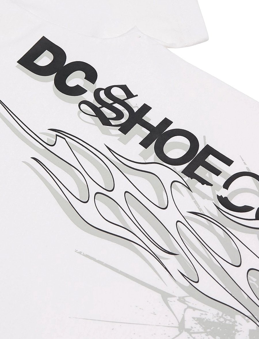 DC - DC SIDE FLAME HSS - oberteile & t-shirts - white - 3