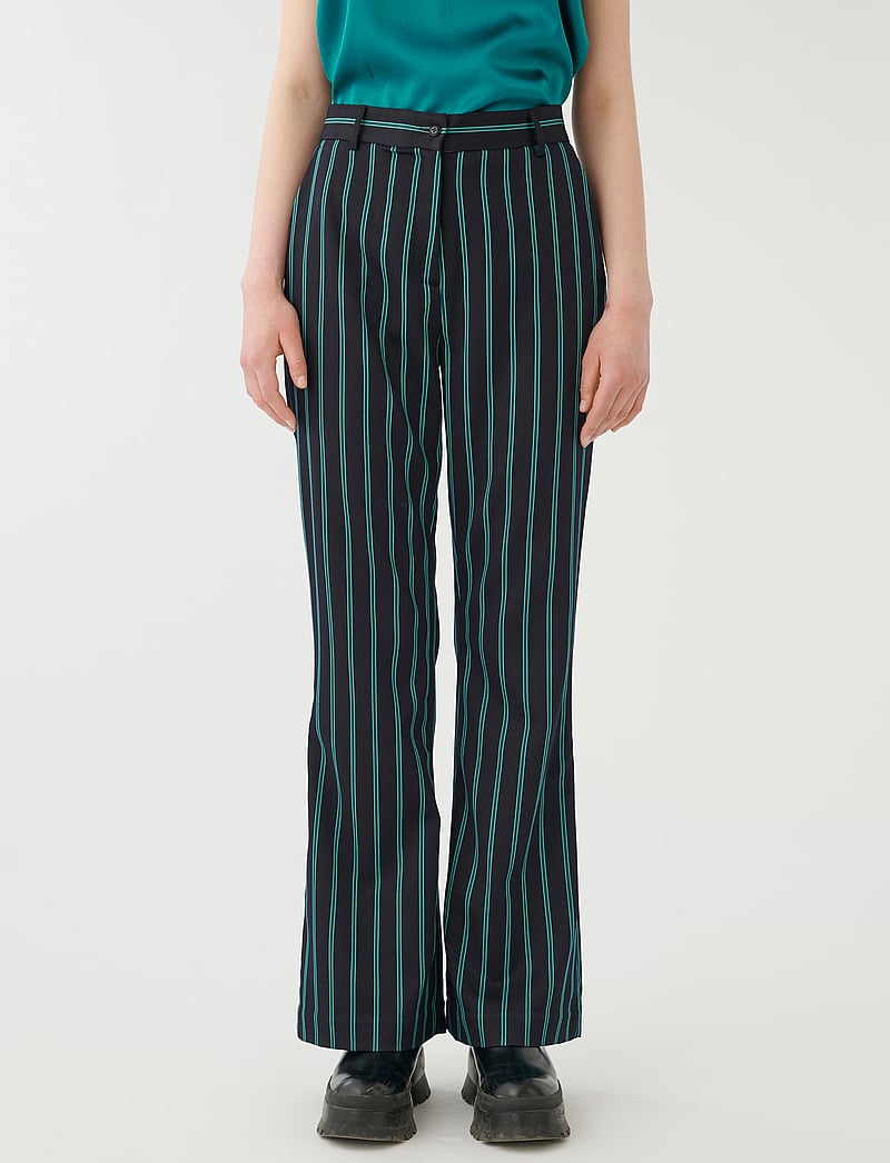 Dea Kudibal - RIHANNA - flare bukser - verdes stripe - 3