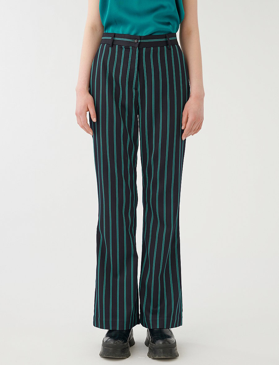 Dea Kudibal - RIHANNA - flare bukser - verdes stripe - 3