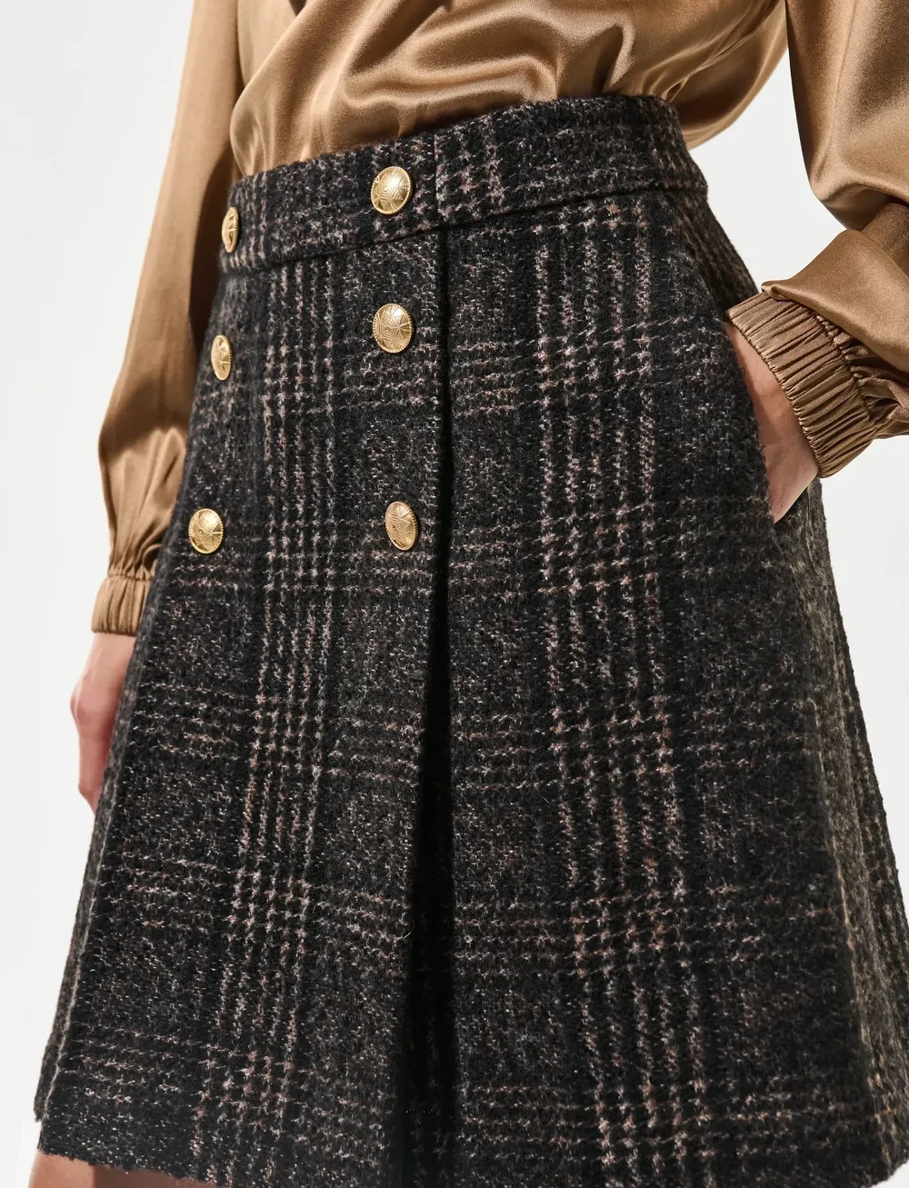 Dea Kudibal - PATRIZIADEA - kurze röcke - black check - 5