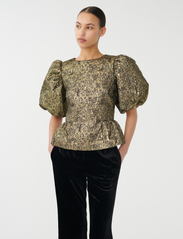 Dea Kudibal - THRIMINE NS - blouses korte mouwen - black gold - 3