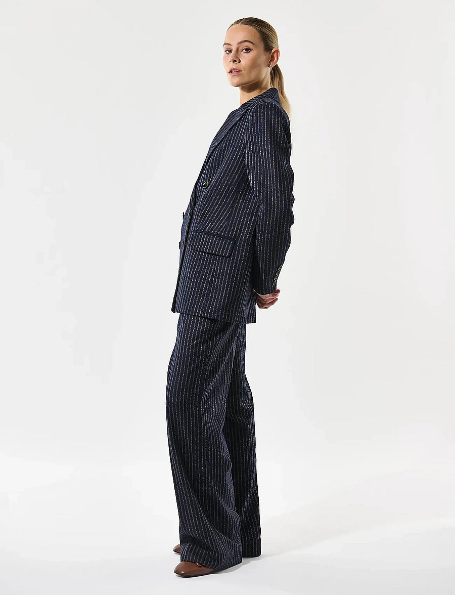 Dea Kudibal - ALBERTADEA - dobbeltradede blazere - blue pinstripe - 3