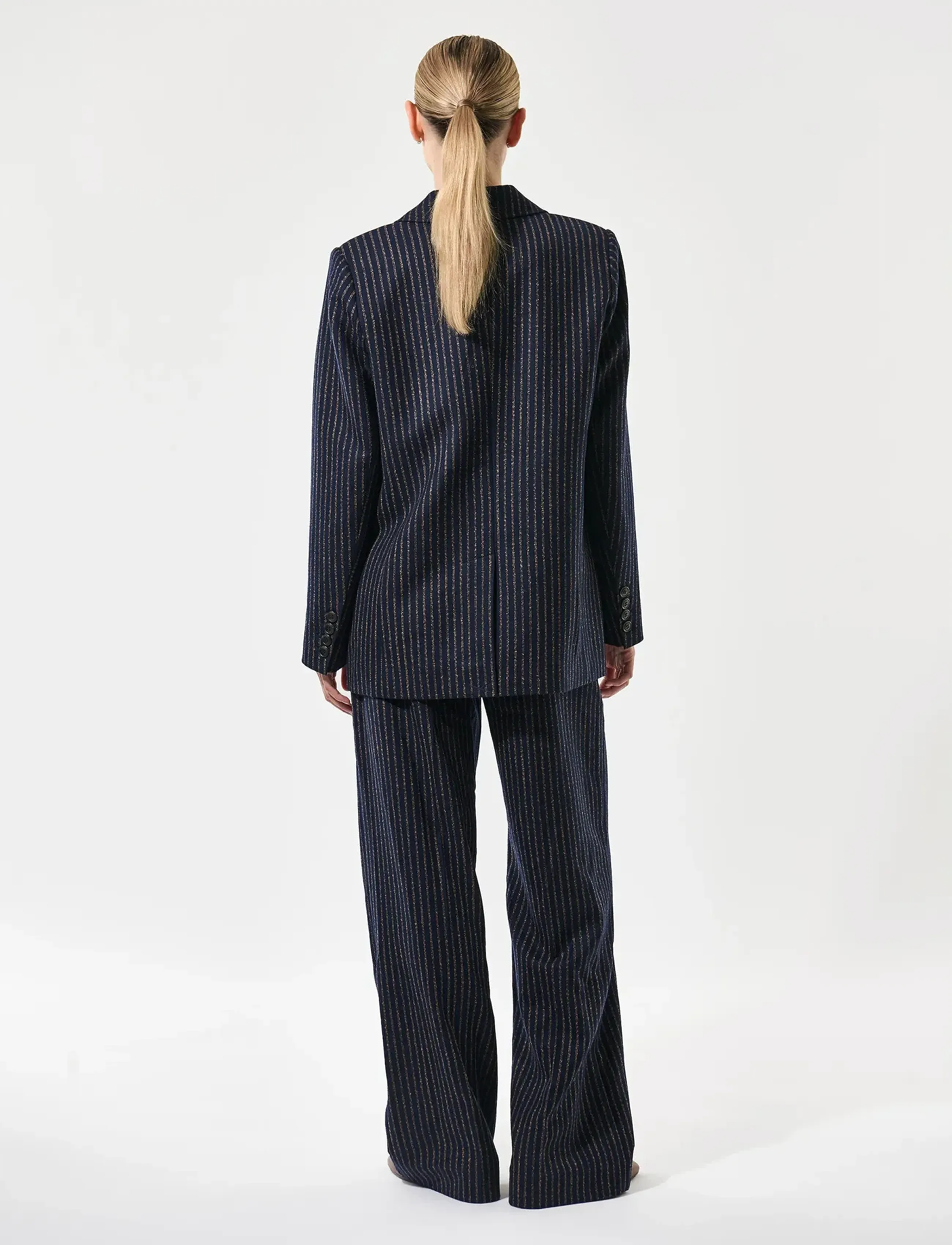 Dea Kudibal - ALBERTADEA - kahes joones nööpidega bleiserid - blue pinstripe - 4