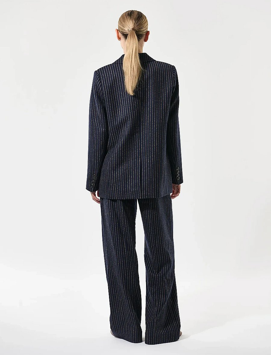 Dea Kudibal - ALBERTADEA - dobbeltradede blazere - blue pinstripe - 4