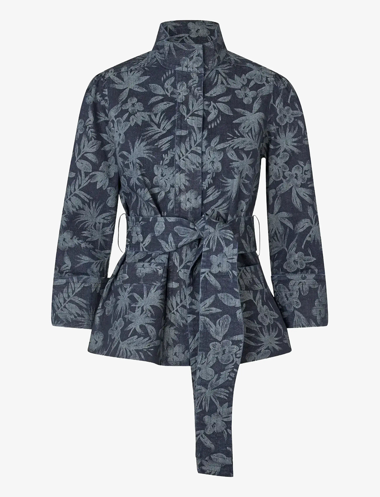 Dea Kudibal - ELLADEA - blazere med bælte - floral denim - 0