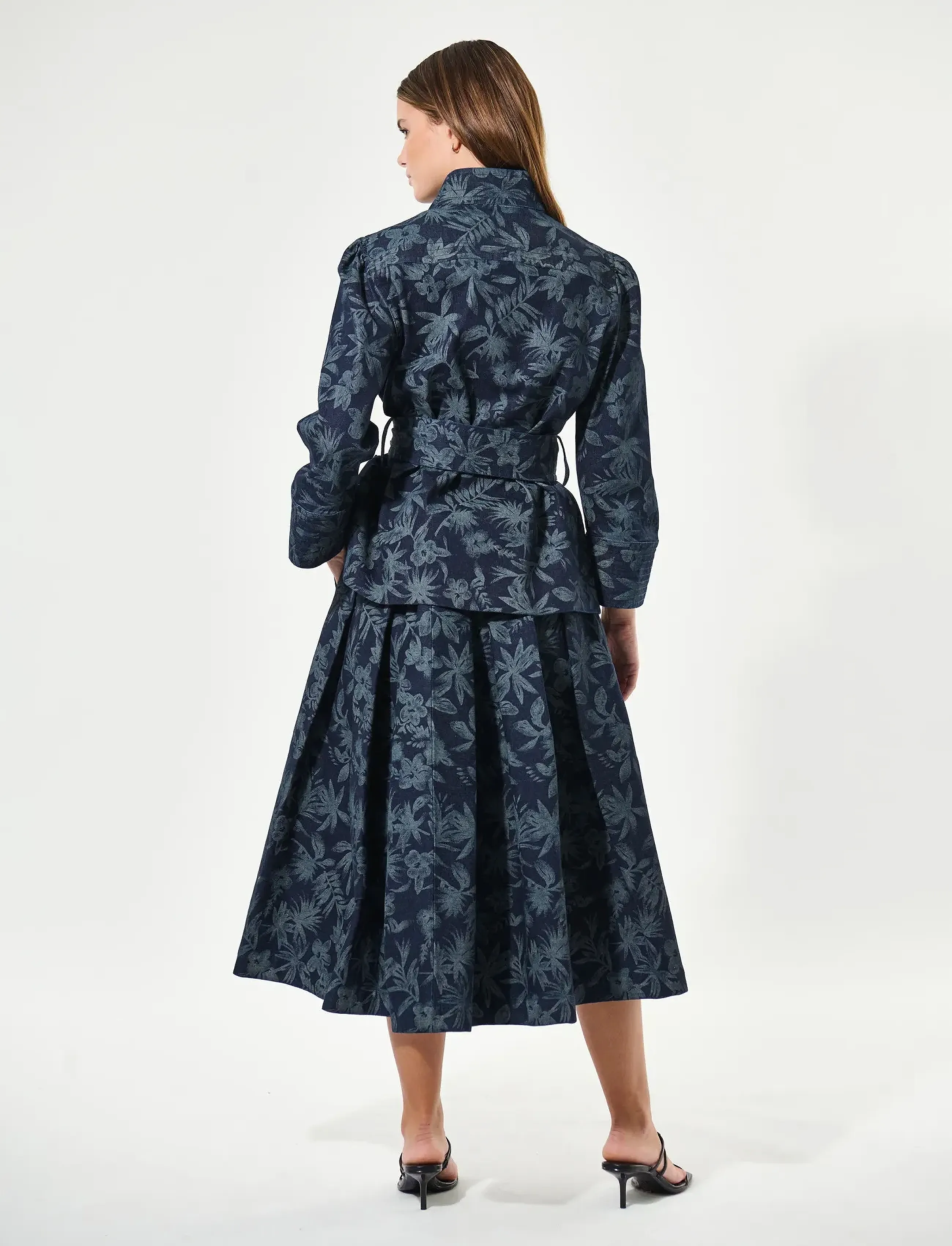 Dea Kudibal - ELLADEA - blazer mit gürtel - floral denim - 4