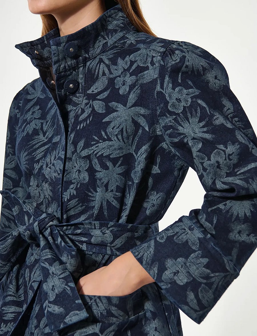 Dea Kudibal - ELLADEA - blazere med bælte - floral denim - 5