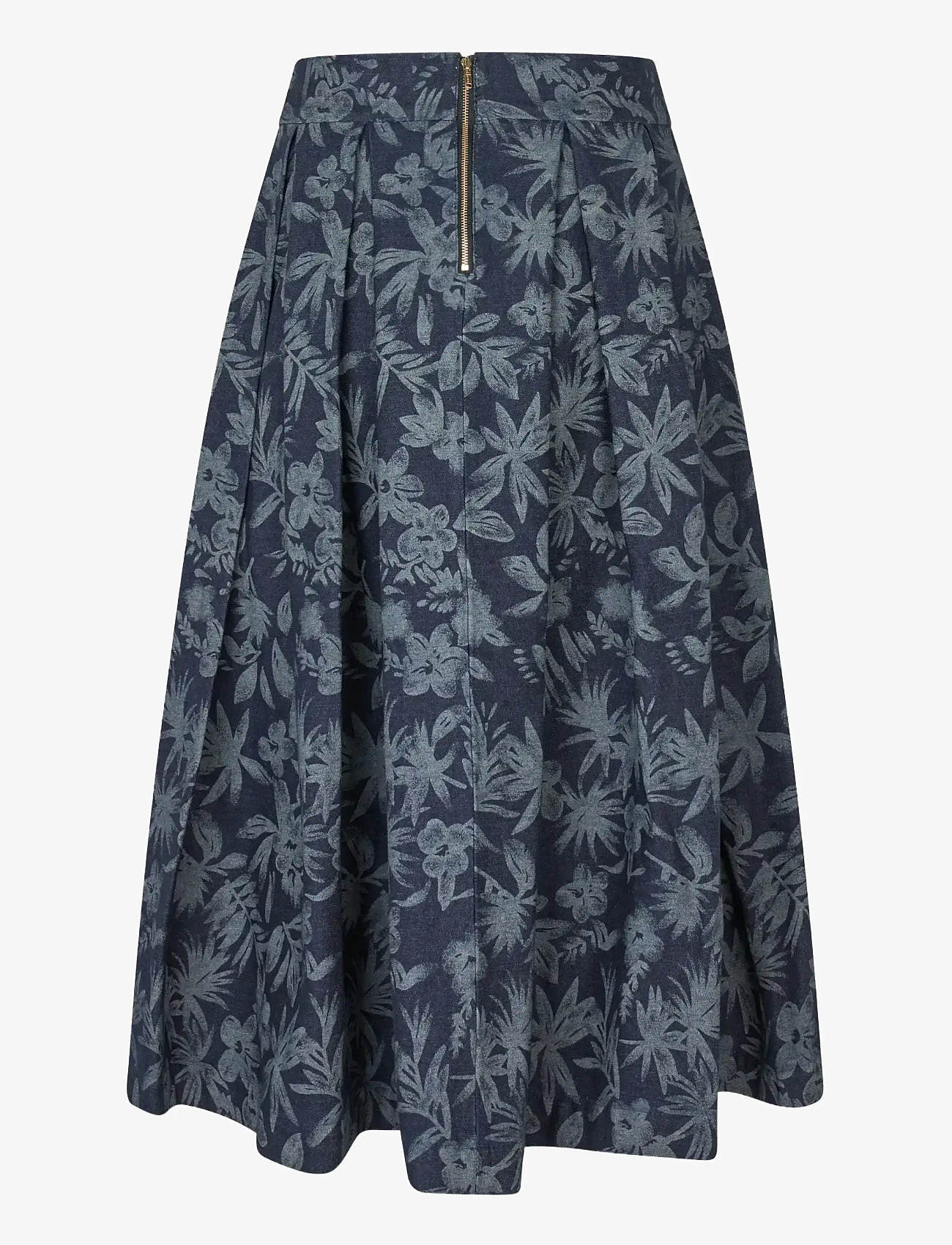 Dea Kudibal - ABEYDEA - midi nederdele - floral denim - 1