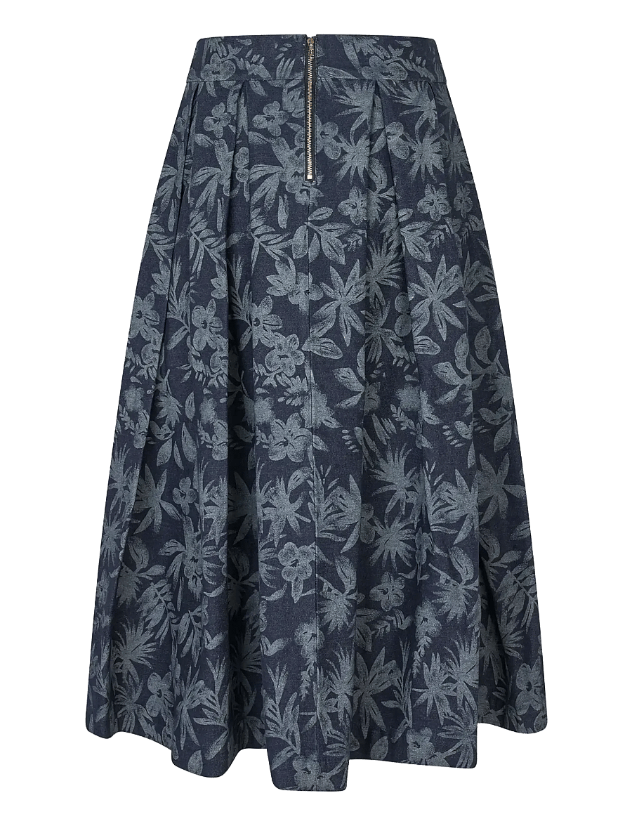 Dea Kudibal - ABEYDEA - midi nederdele - floral denim - 2