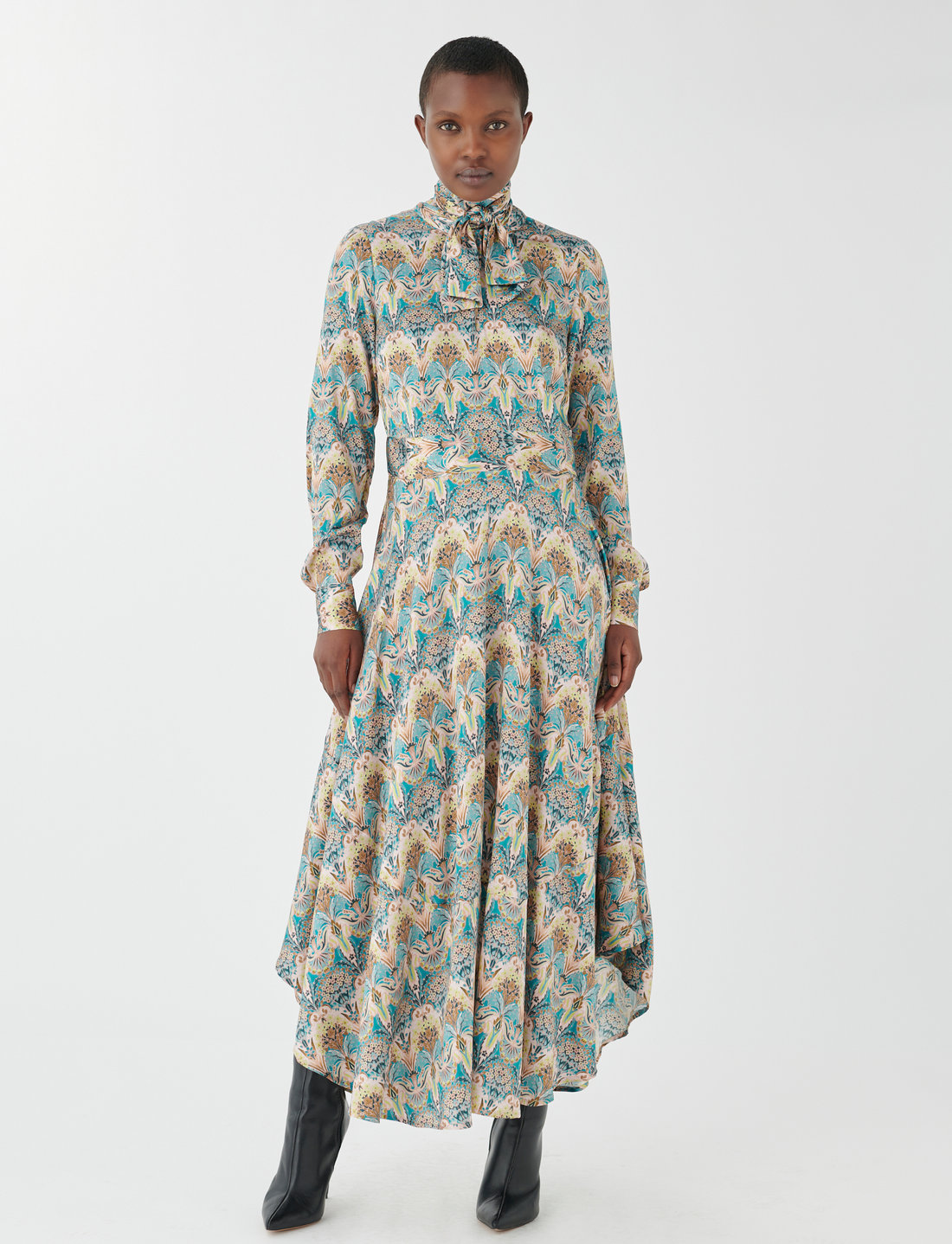 Topshop python 2025 pleated dress