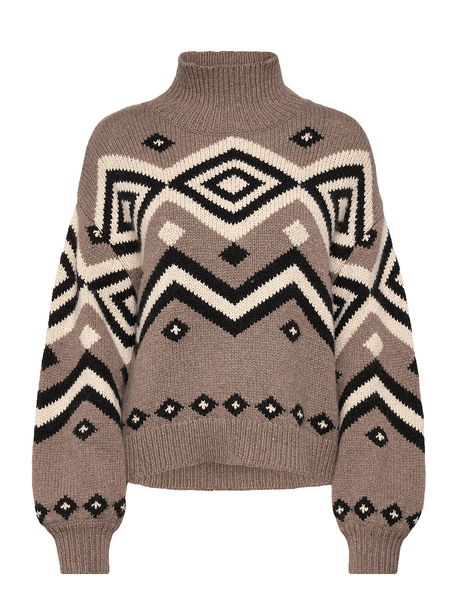 Dea Kudibal - NADINEDEA - rollkragenpullover - fair isle camel - 0