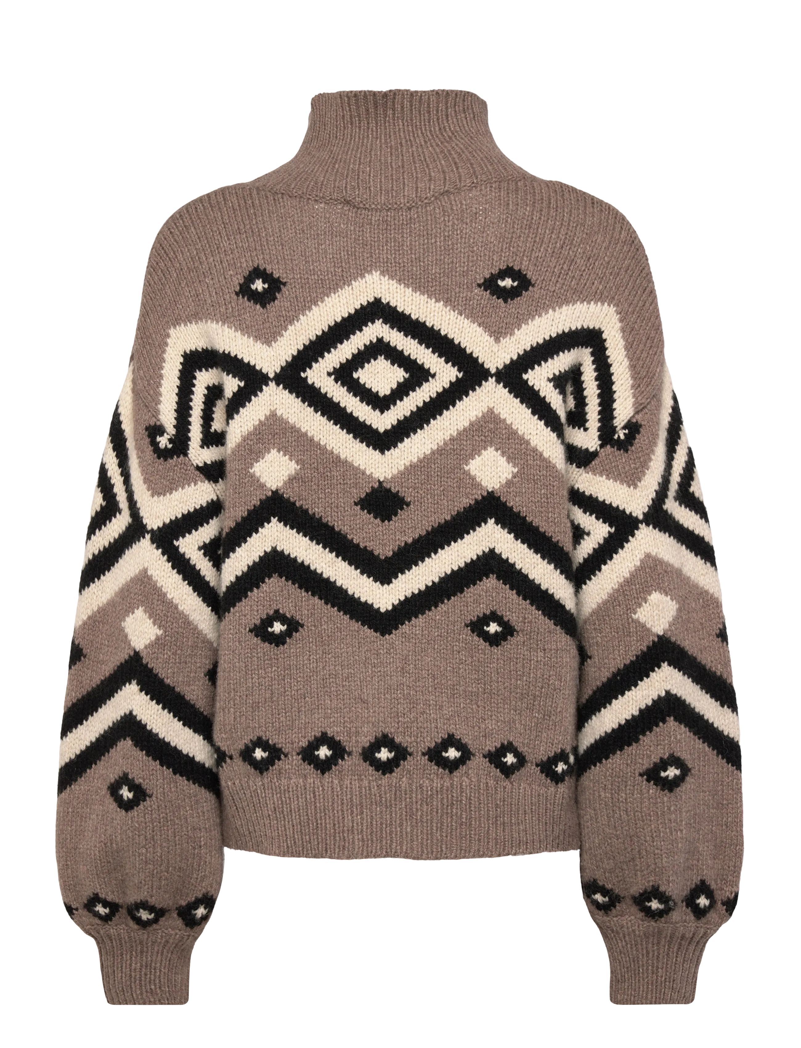 Dea Kudibal - NADINEDEA - kõrge kaelusega džemprid - fair isle camel - 1