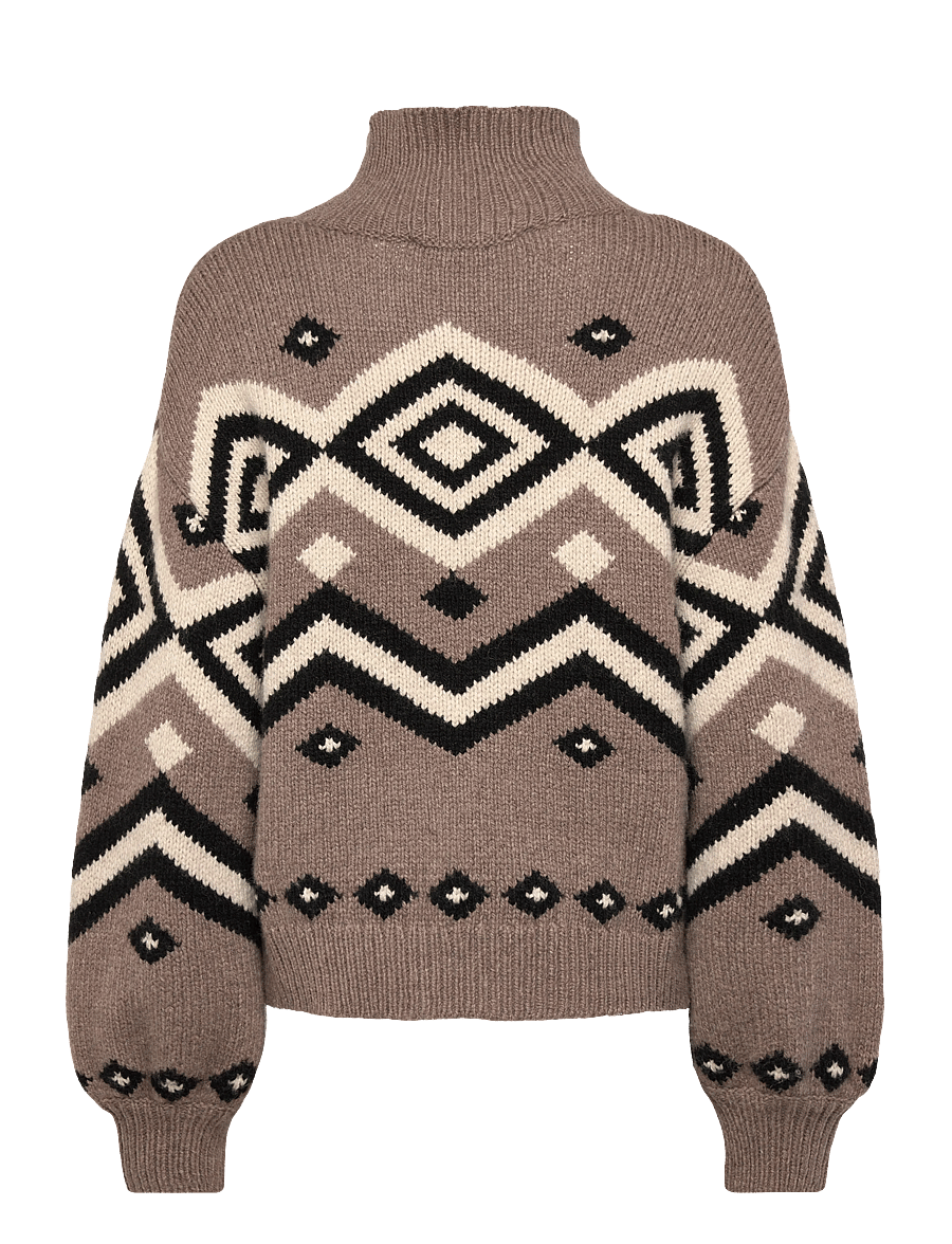 Dea Kudibal - NADINEDEA - rollkragenpullover - fair isle camel - 1