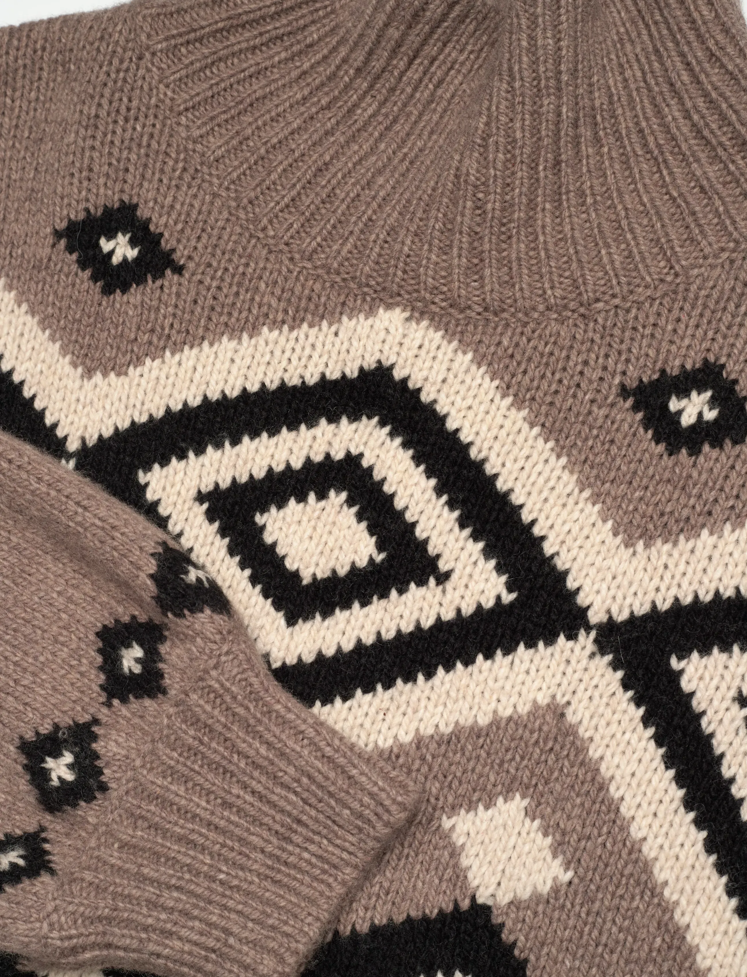 Dea Kudibal - NADINEDEA - kõrge kaelusega džemprid - fair isle camel - 2