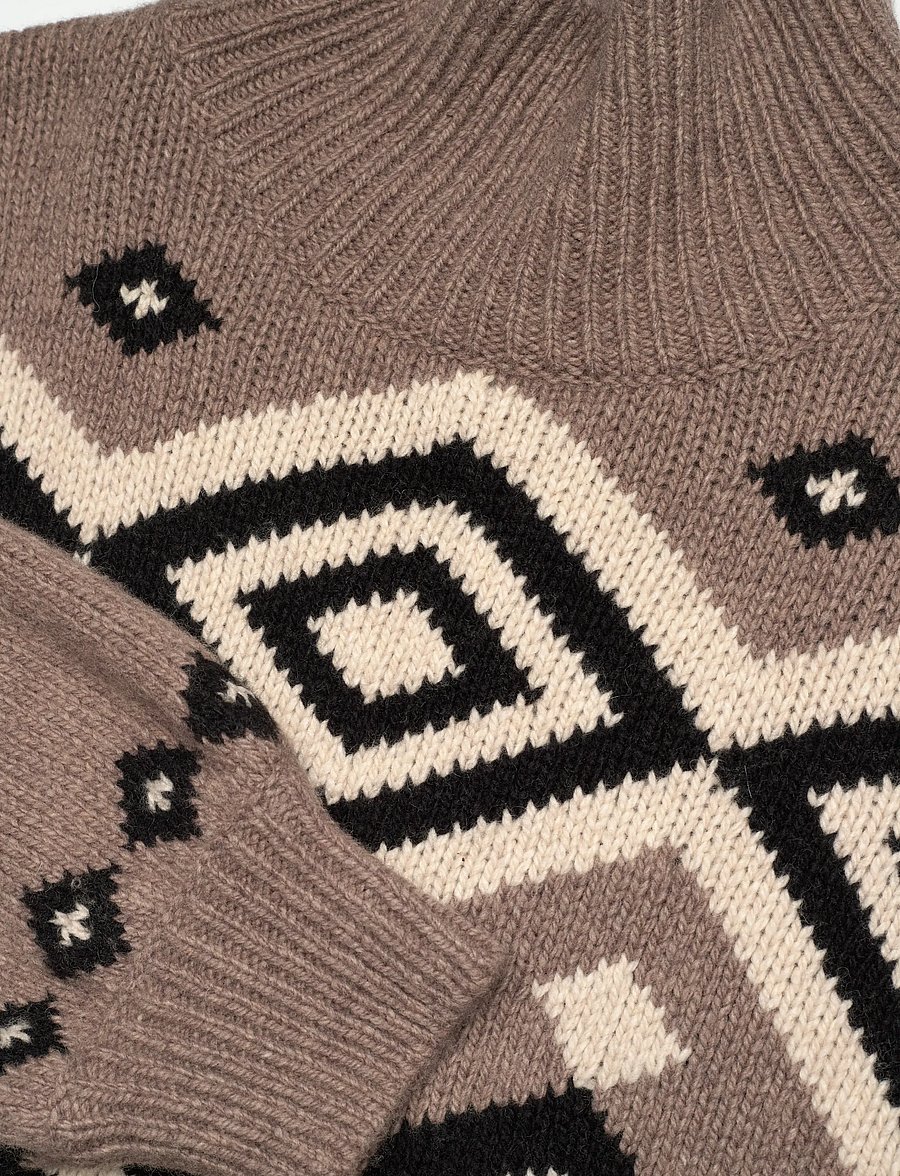 Dea Kudibal - NADINEDEA - rollkragenpullover - fair isle camel - 2