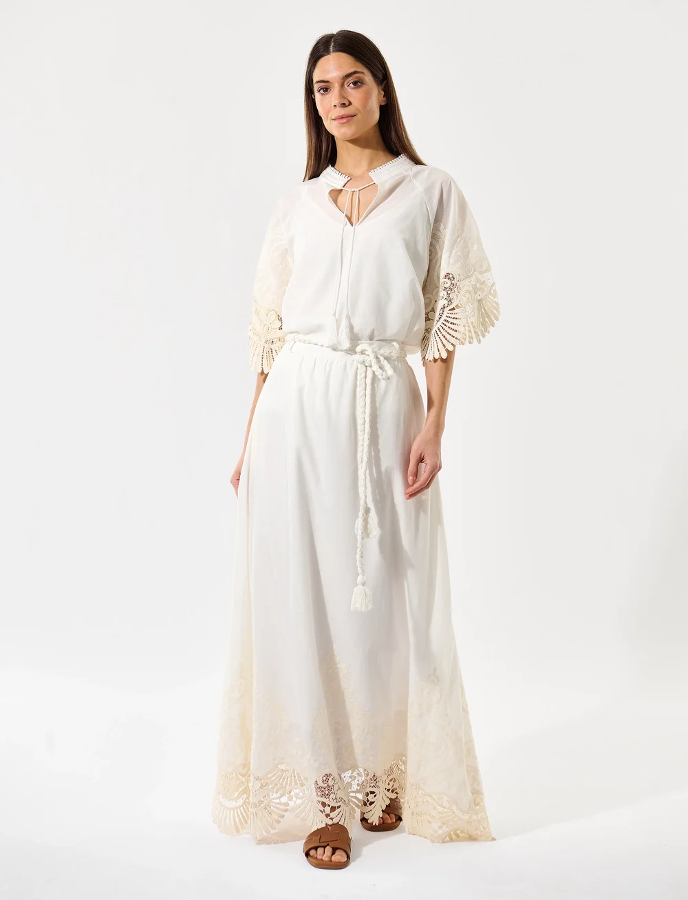 Dea Kudibal - LARISDEA NS - garie svārki - white cream - 0