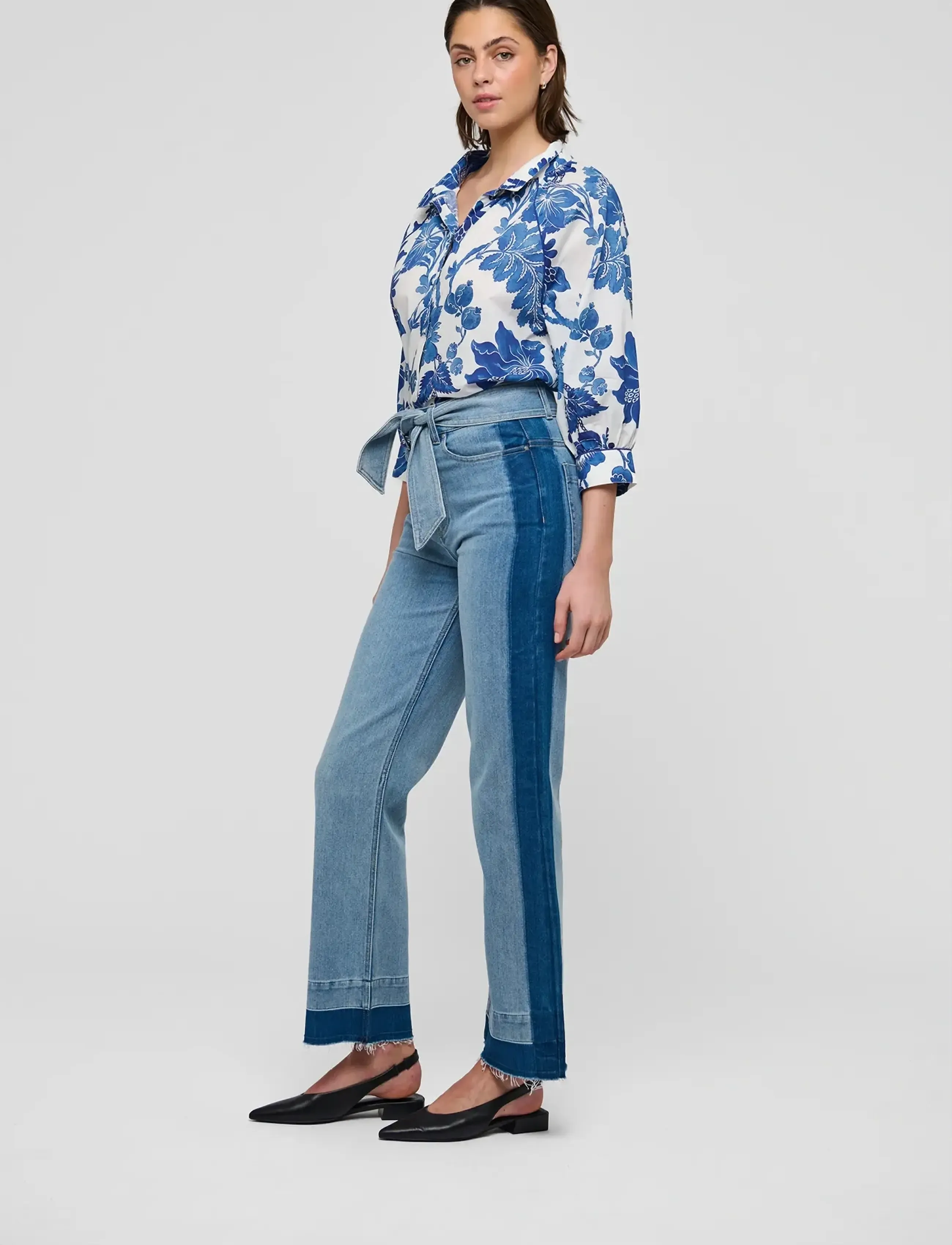 Dea Kudibal EMIDEA NS - Bluser - BLOOM MIDNIGHT / white