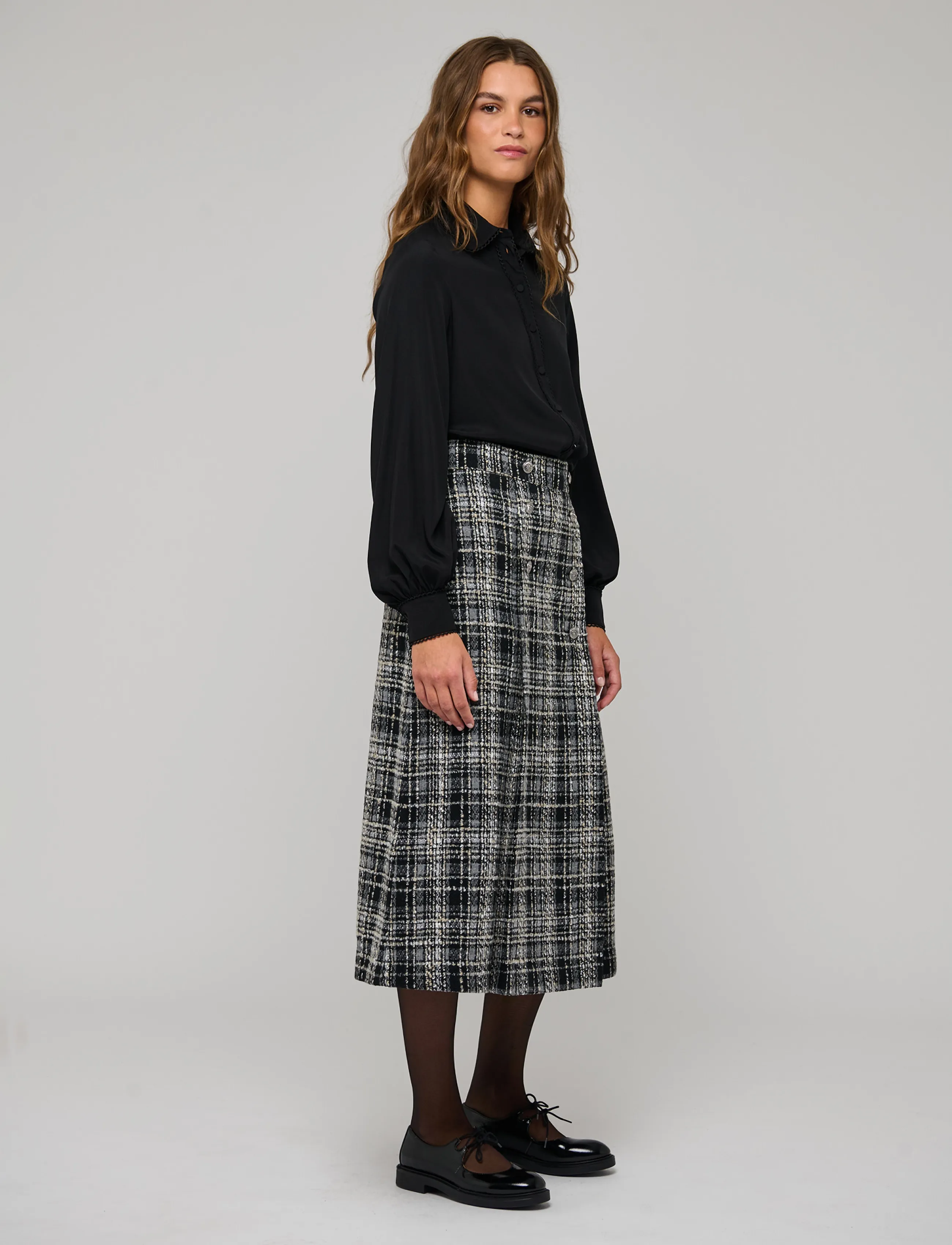 Dea Kudibal - ADELEDEA NS - midi skirts - salt & pepper - 3