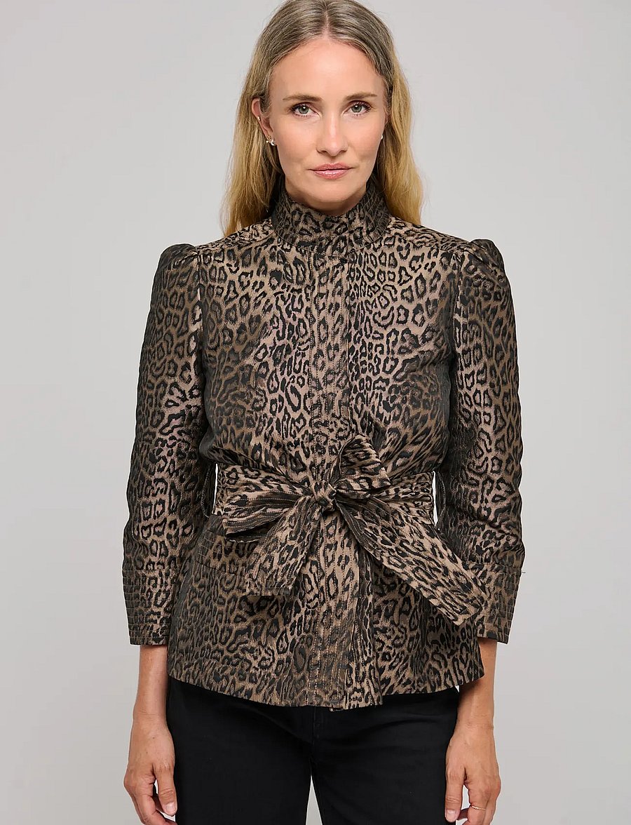 Dea Kudibal - ELLADEA NS - blazer mit gürtel - leo jacquard - 0