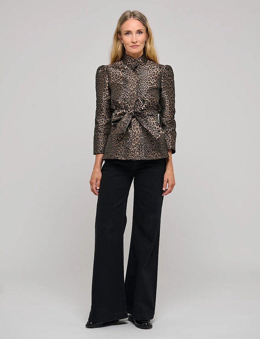 Dea Kudibal - ELLADEA NS - blazer mit gürtel - leo jacquard - 3
