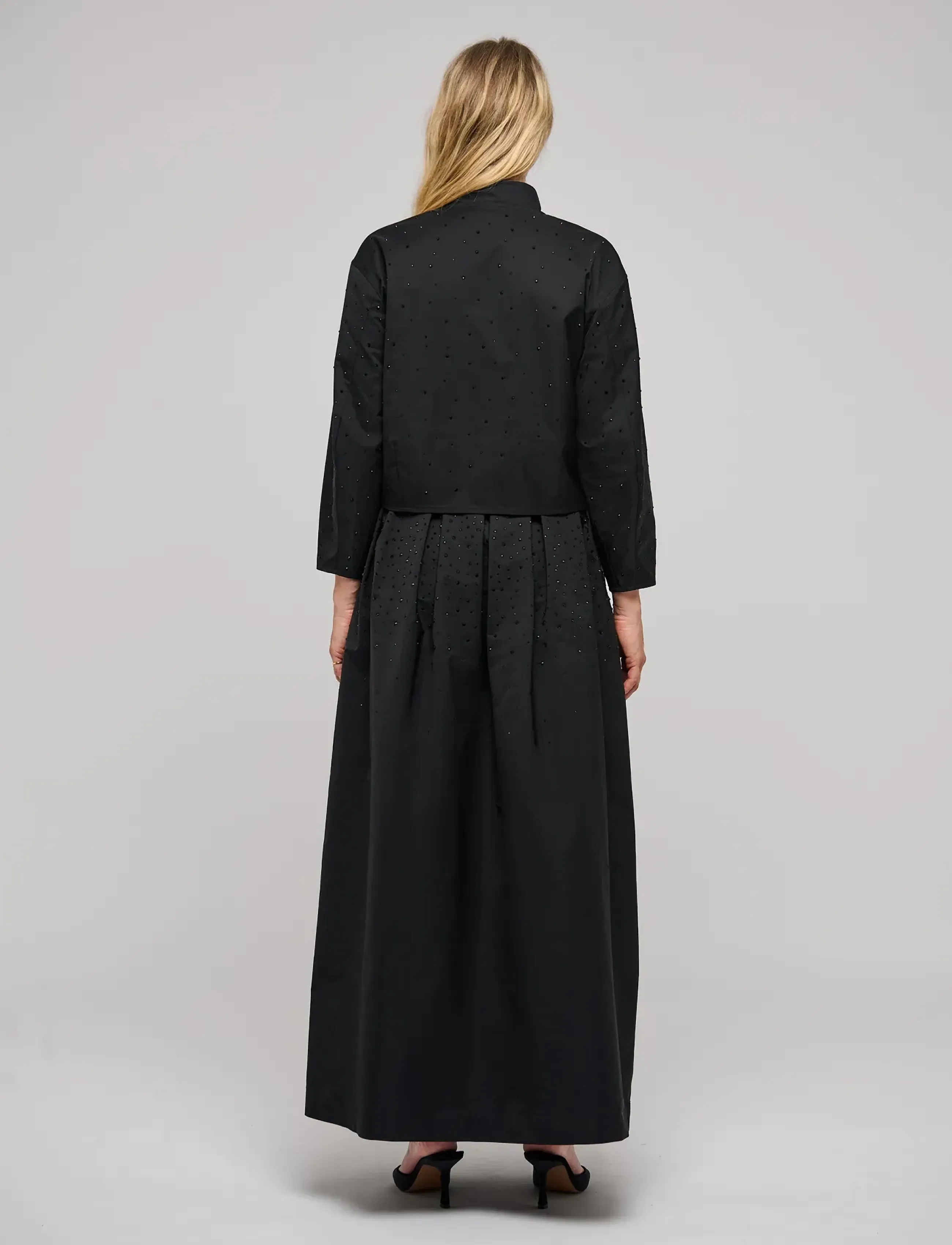 Dea Kudibal - SAFADEA NS - enkelknäppta kavajer - black taffeta emb - 4