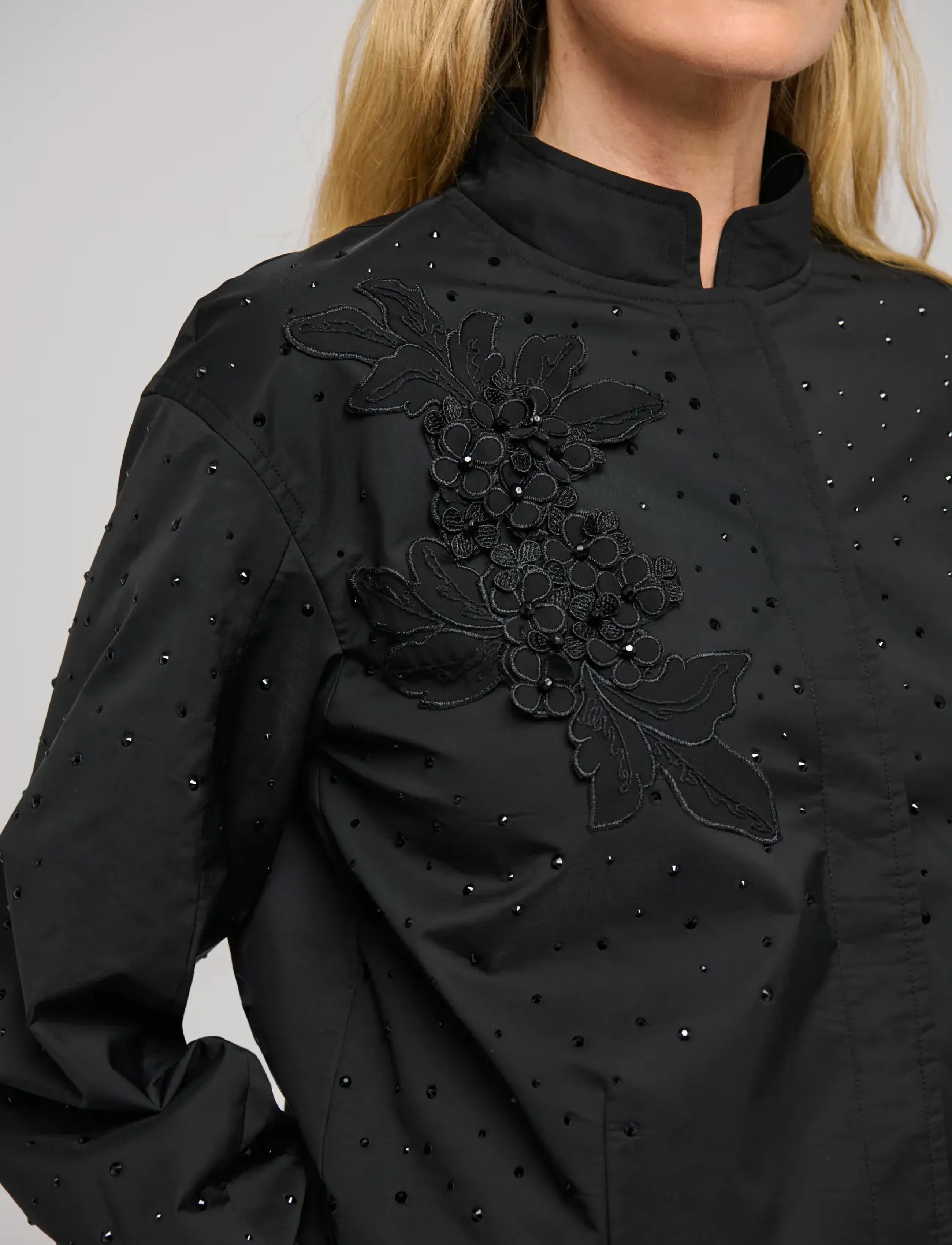 Dea Kudibal - SAFADEA NS - enkelknäppta kavajer - black taffeta emb - 5