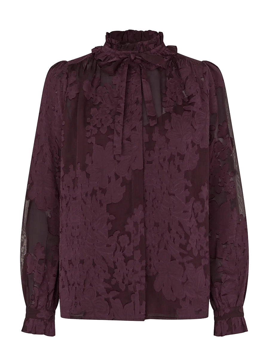 Dea Kudibal - ROSITADEA NS - langärmelige blusen - flora berry wine - 1