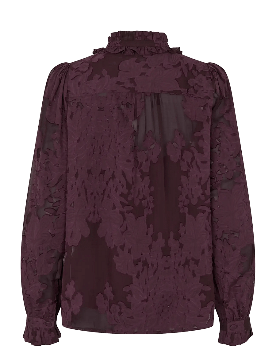 Dea Kudibal - ROSITADEA NS - langärmelige blusen - flora berry wine - 2