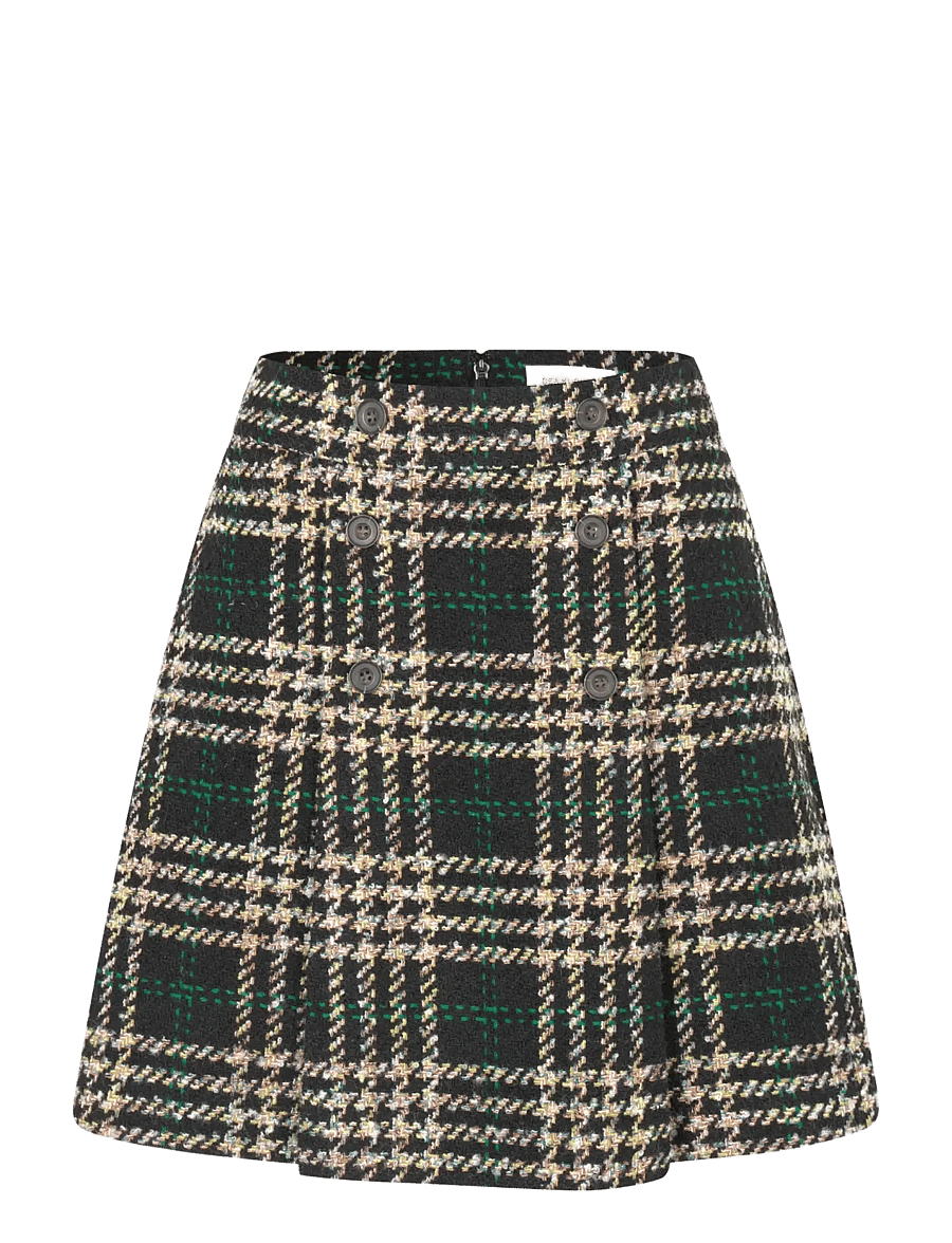 Dea Kudibal - PATRIZIADEA NS - plisserede nederdele - dobby check boucle - 1