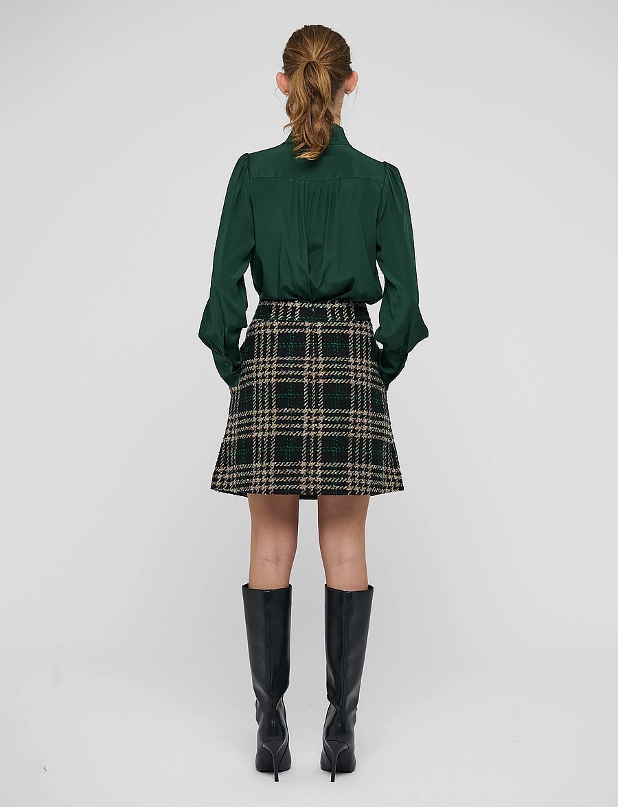 Dea Kudibal - PATRIZIADEA NS - plisserede nederdele - dobby check boucle - 3