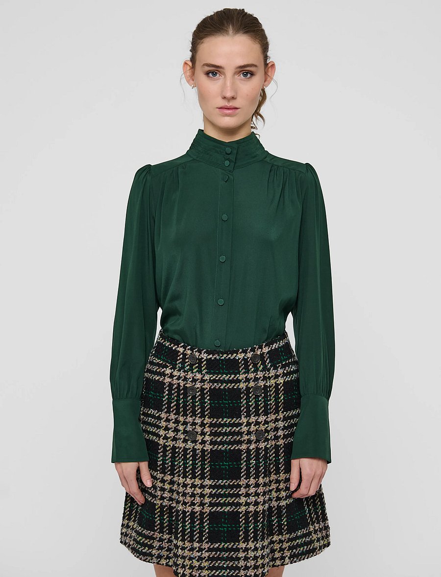 Dea Kudibal - PATRIZIADEA NS - plisserede nederdele - dobby check boucle - 4