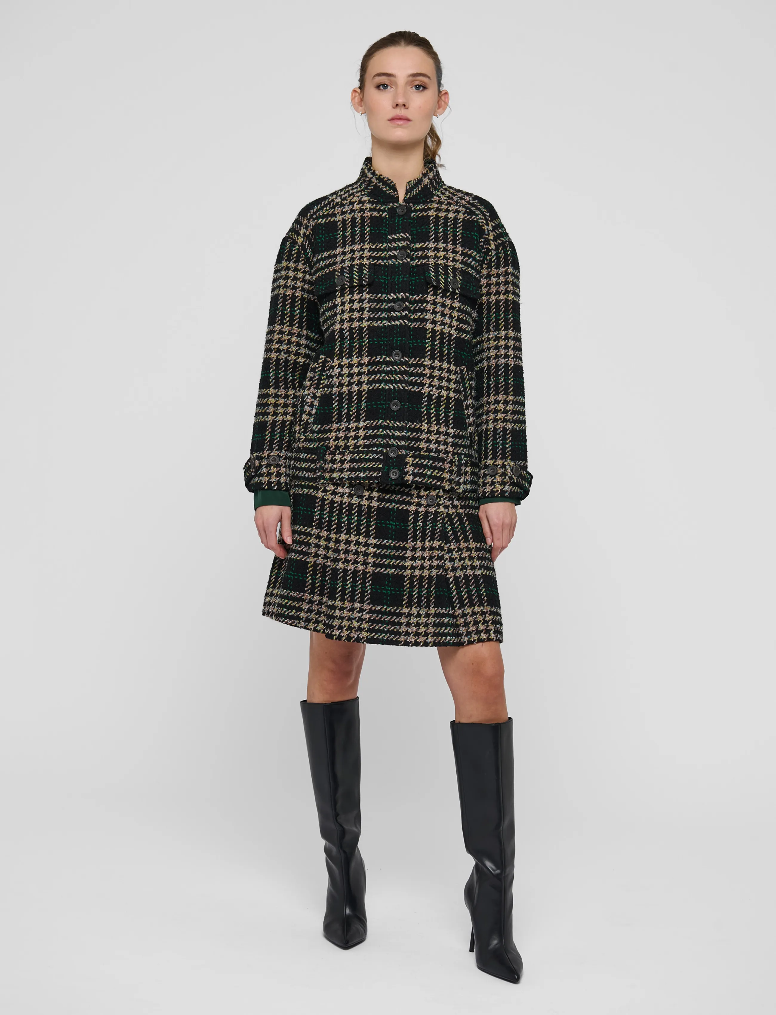 Dea Kudibal SIFDEA NS - Jacken - DOBBY CHECK BOUCLE / black