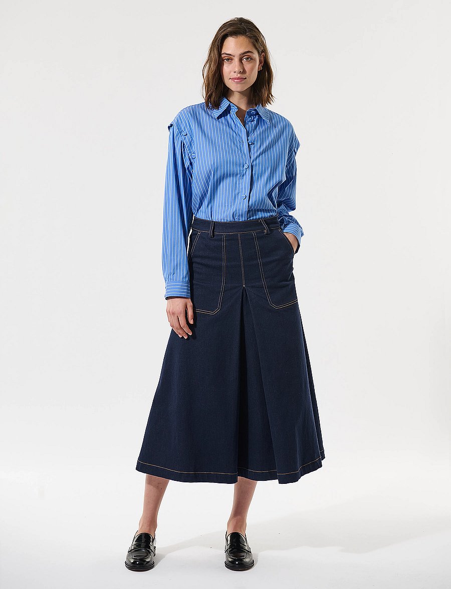 Dea Kudibal - ZANDIEDEA - langärmlige hemden - blue white stripe - 0