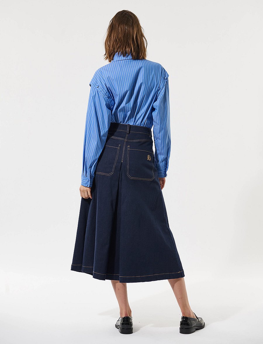 Dea Kudibal - ZANDIEDEA - langärmlige hemden - blue white stripe - 4