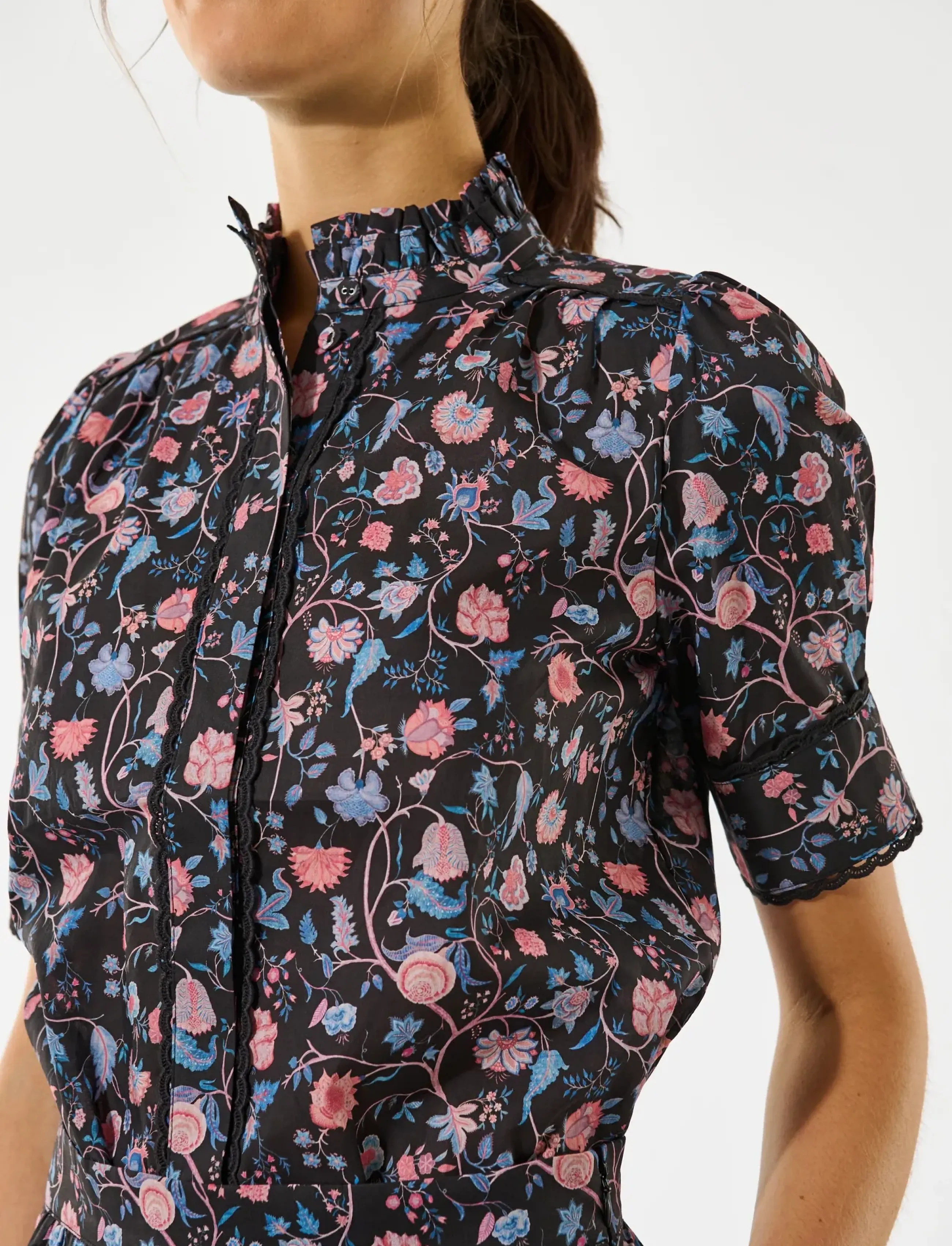 Dea Kudibal - ROBERTASDEA NS - kortärmade blusar - chintz black - 5