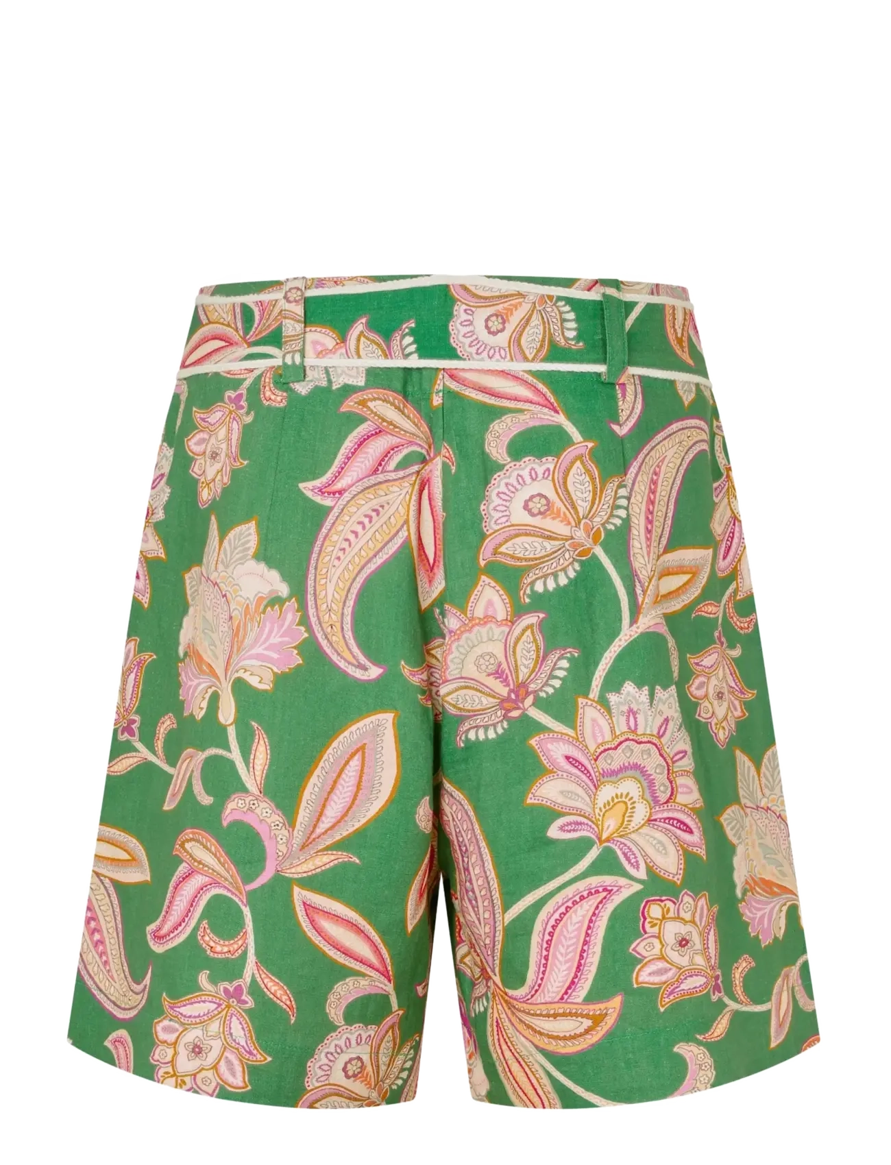 Dea Kudibal - VILLADEA NS - linen shorts - paisley full green - 2