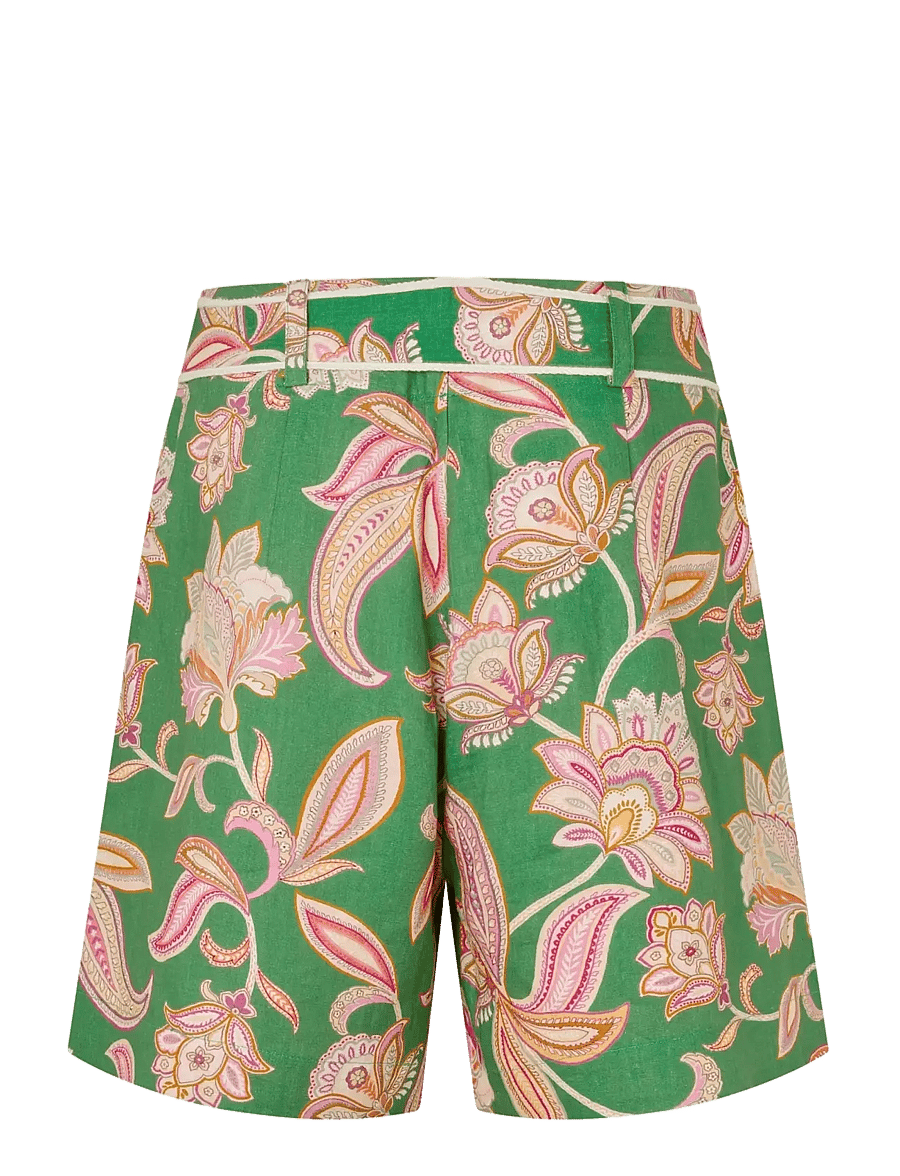 Dea Kudibal - VILLADEA NS - linased lühikesed püksid - paisley full green - 2