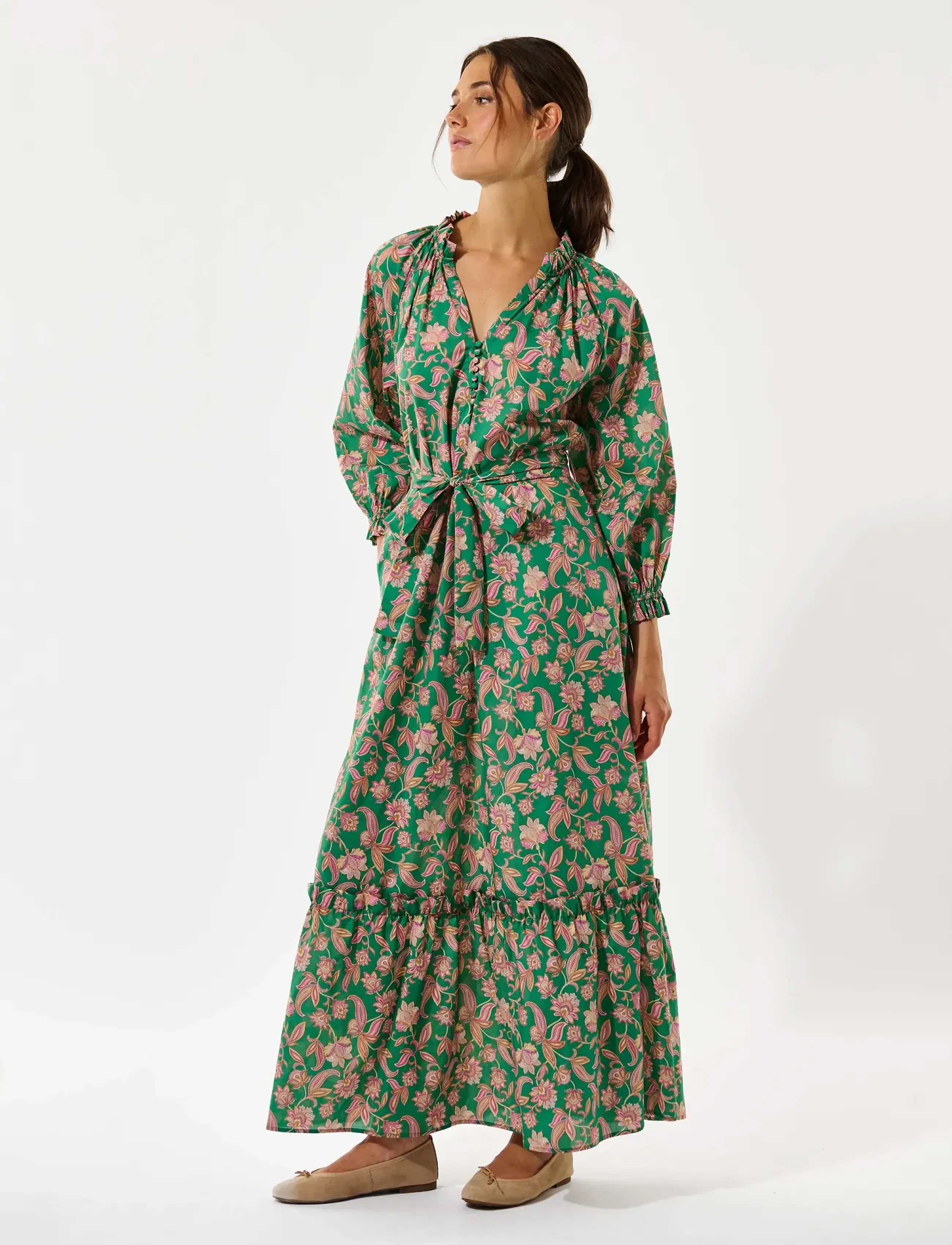 Dea Kudibal - TUSNELDADEA NS - sommerkjoler - paisley green - 3