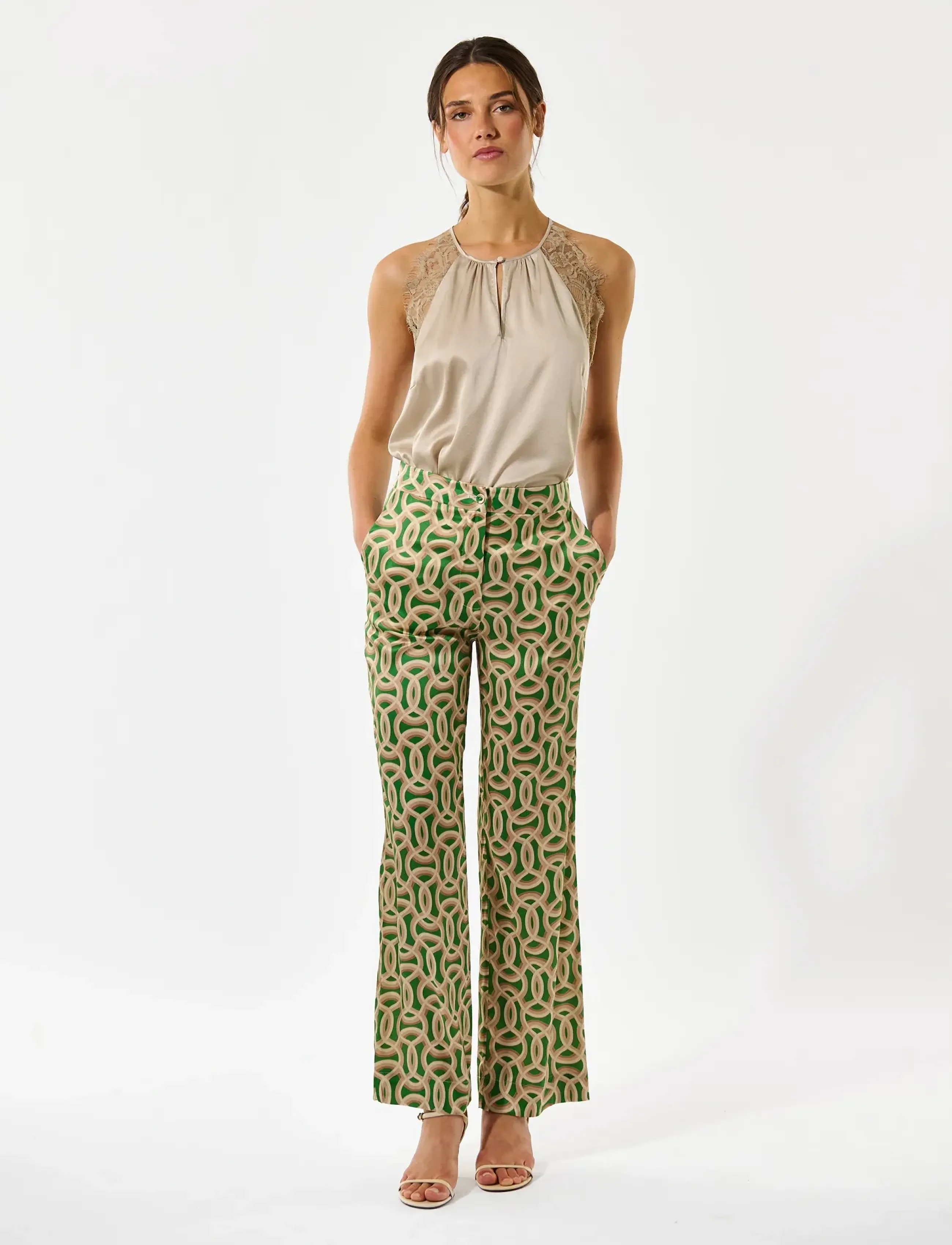 Dea Kudibal EVELINDEA - Sirge säärega püksid - DEUCE GREEN / green