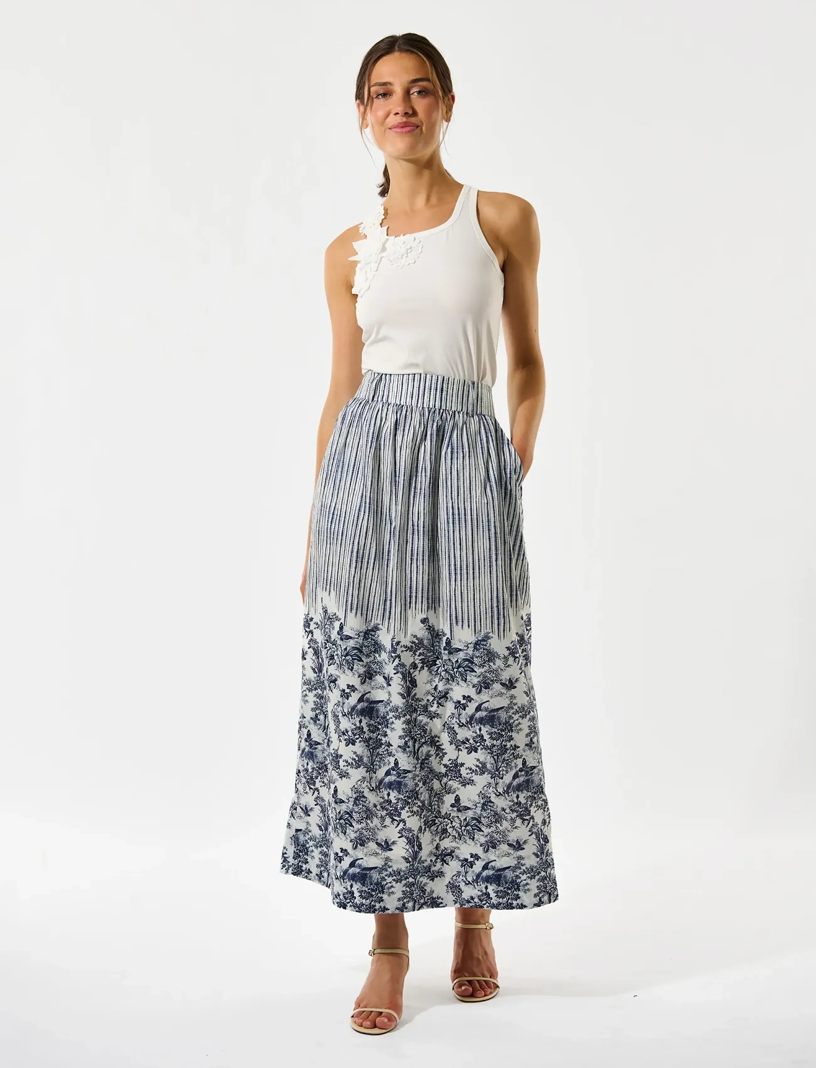 Dea Kudibal CELINADEA NS - Maxi Röcke - KEW GARDENS INK / navy