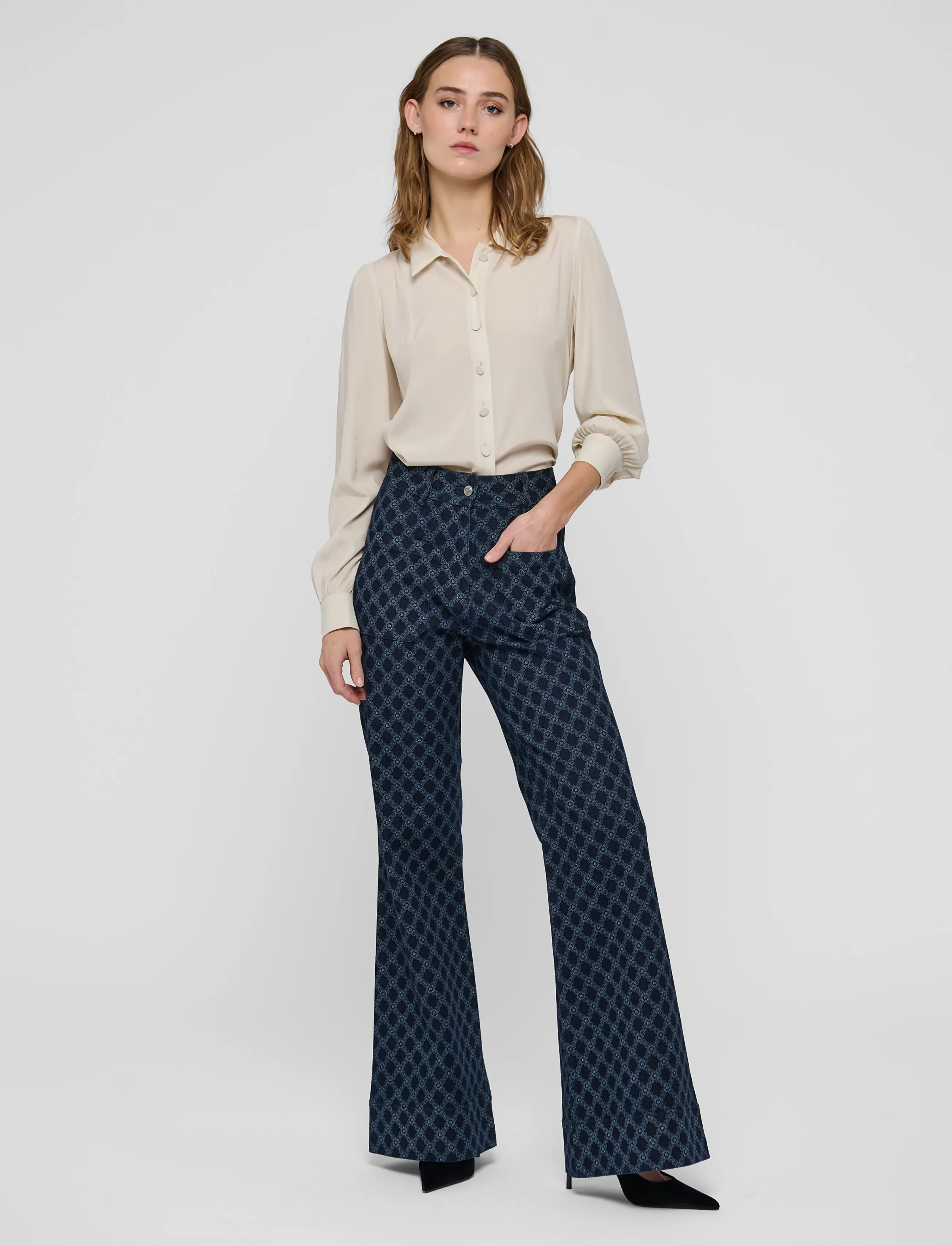 Dea Kudibal Juliannadea, S, Navy, Bukser > Flared, Dame
