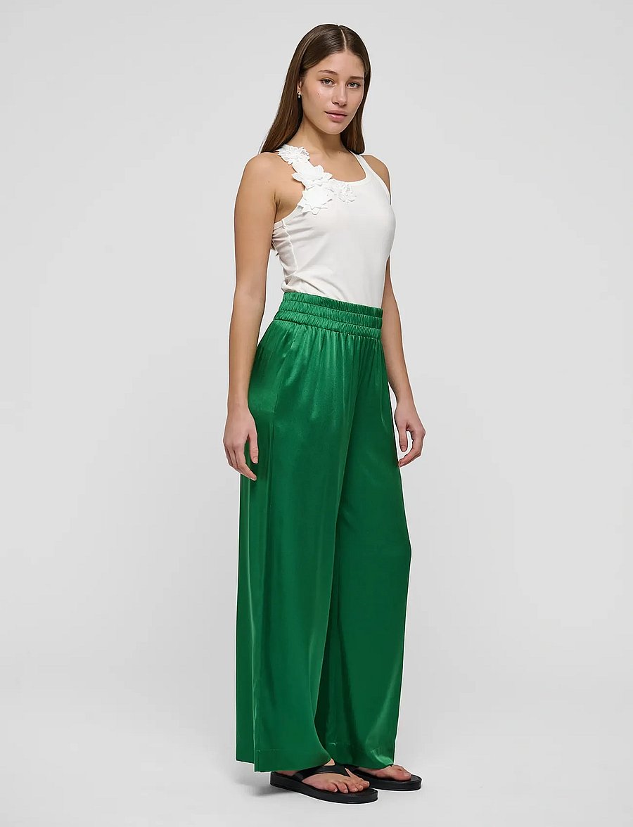 Dea Kudibal - MARGODEA - bukser med brede ben - park green - 3