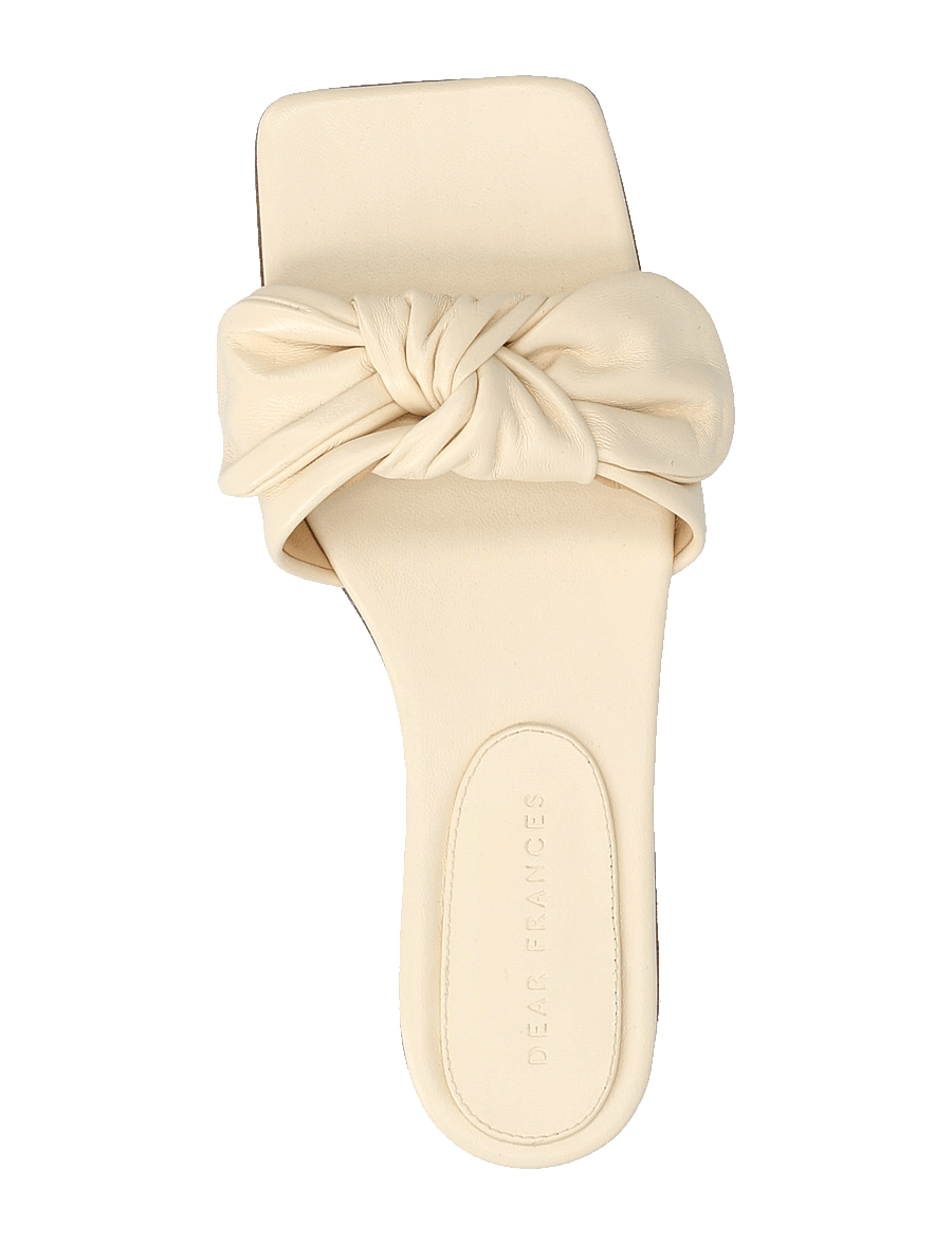 DEAR FRANCES - KNOT SLIDE - flache sandalen - cream - 4