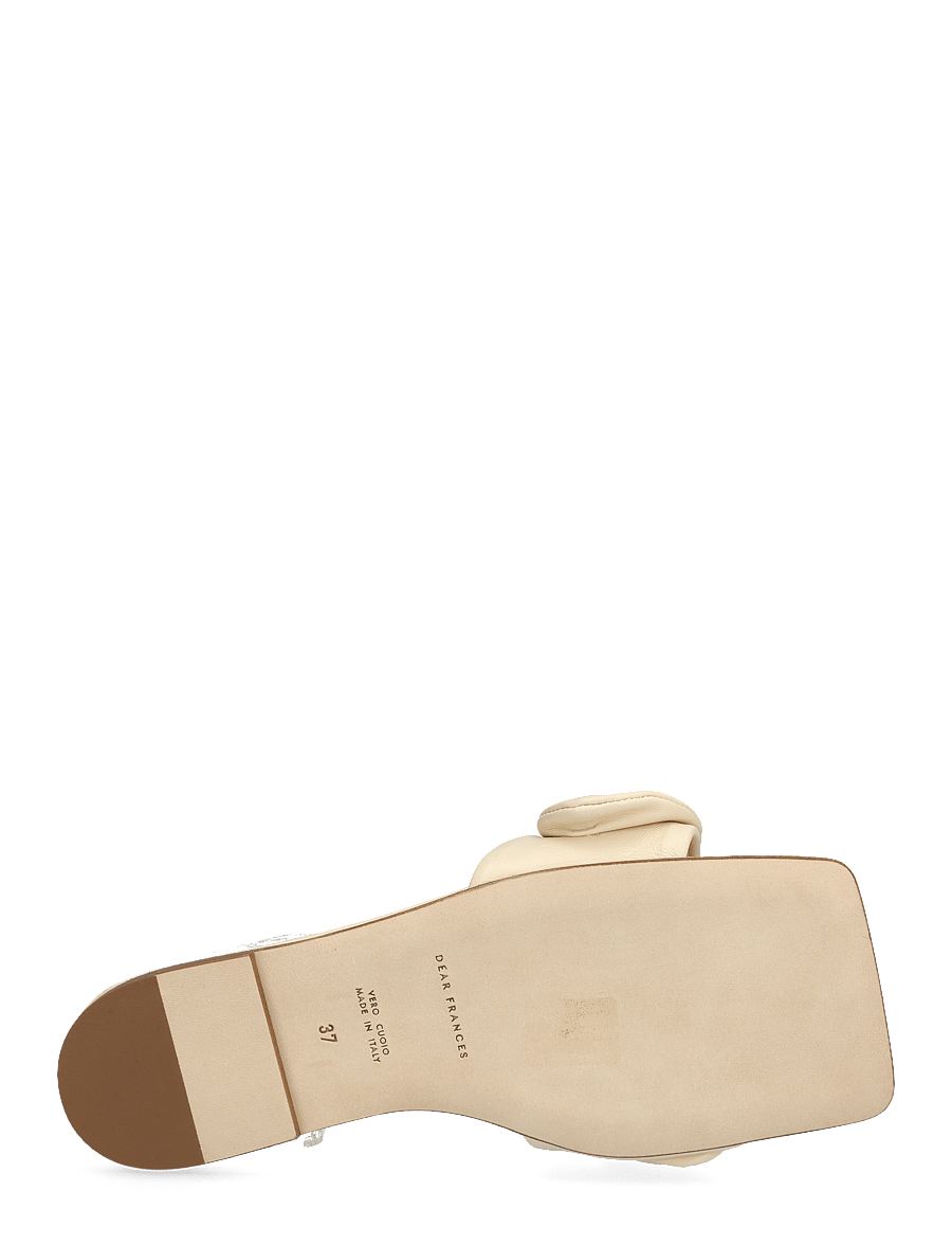 DEAR FRANCES - KNOT SLIDE - flache sandalen - cream - 5