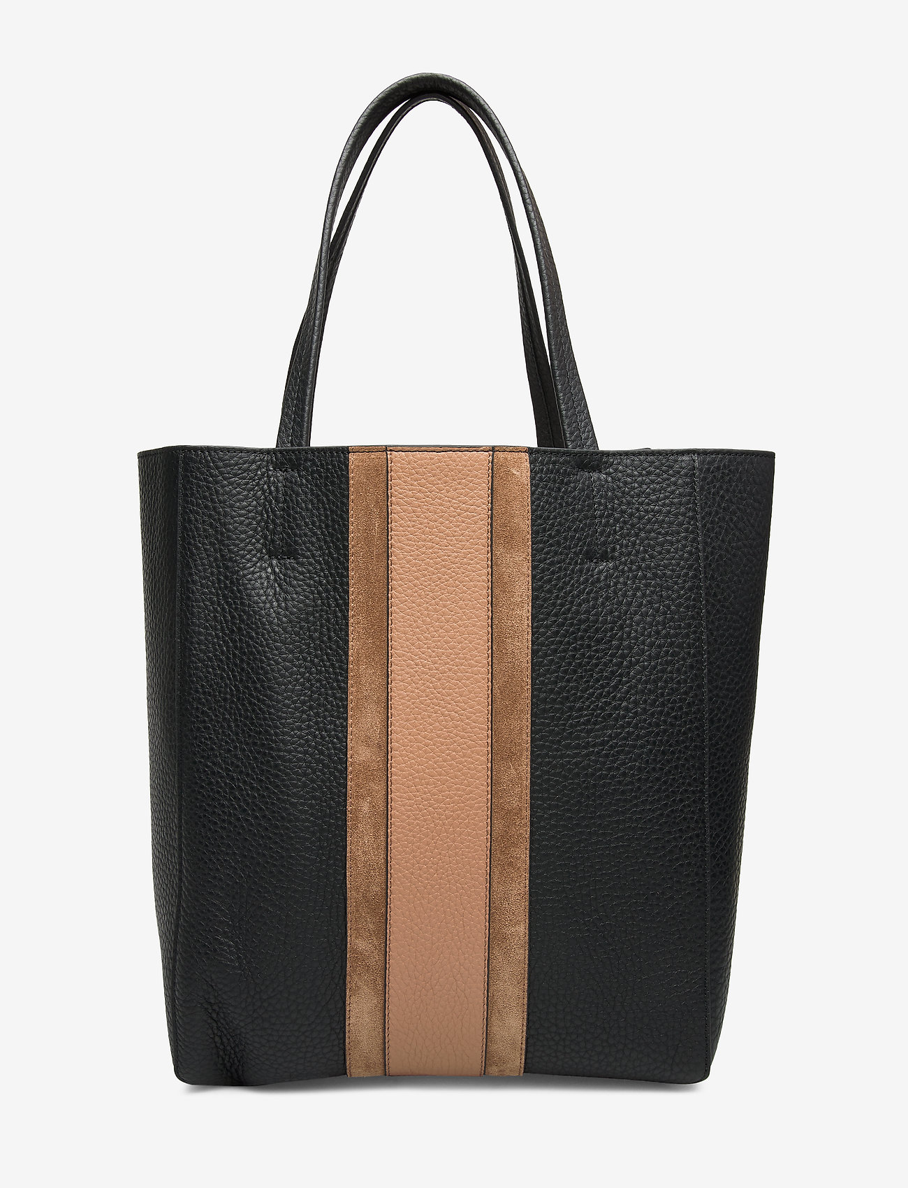 Faye soft tote - BLACK/LATTE