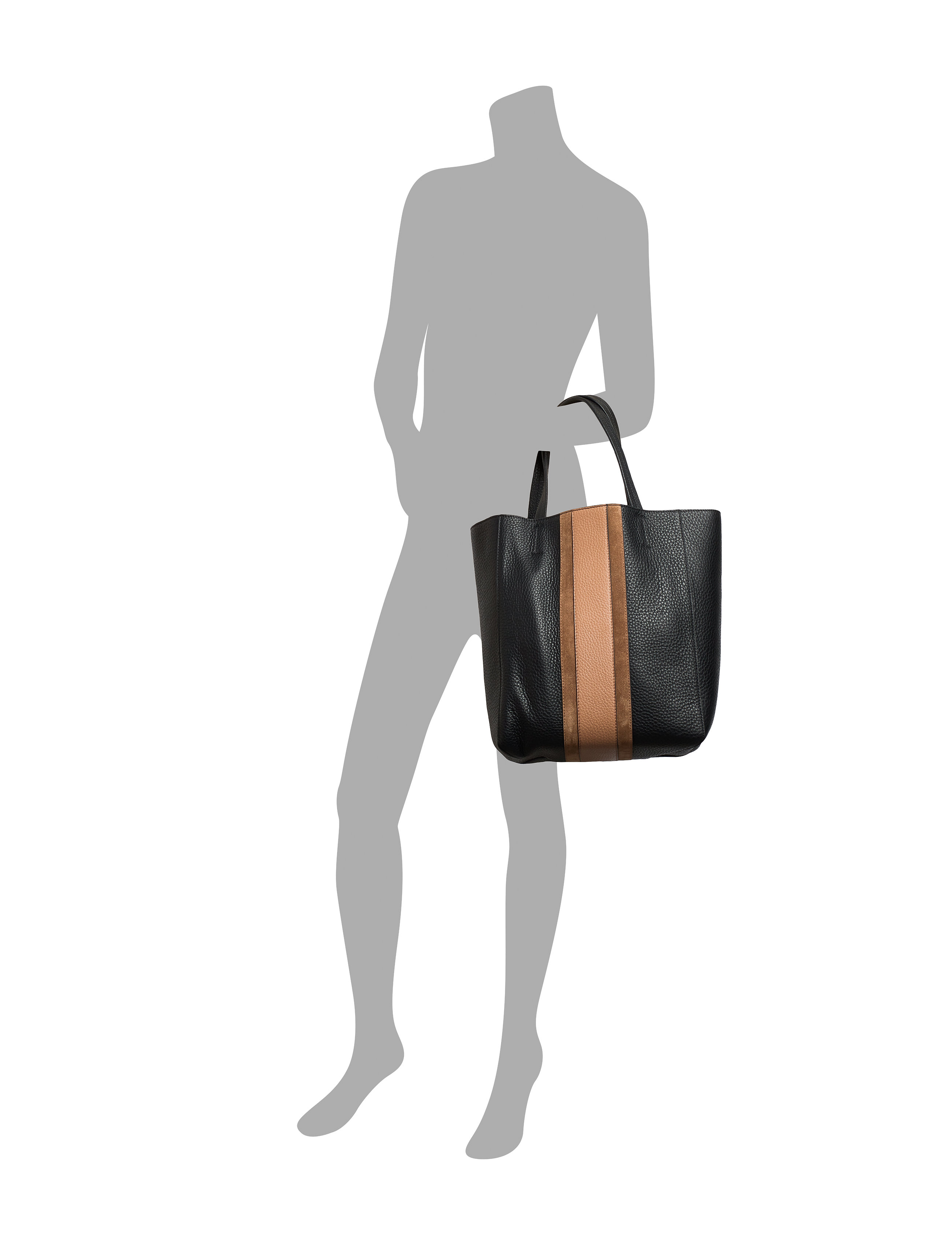 Decadent - Faye soft tote - black/latte - 4