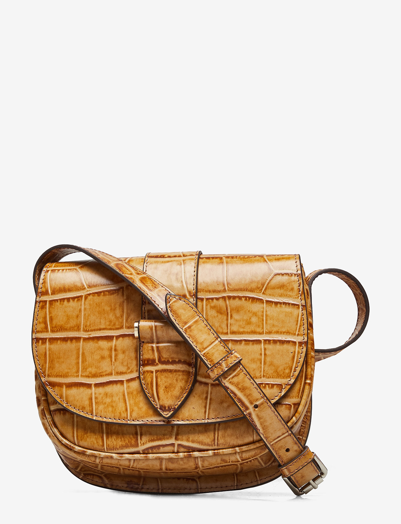 Trisha satchel bag - CROCO COGNAC