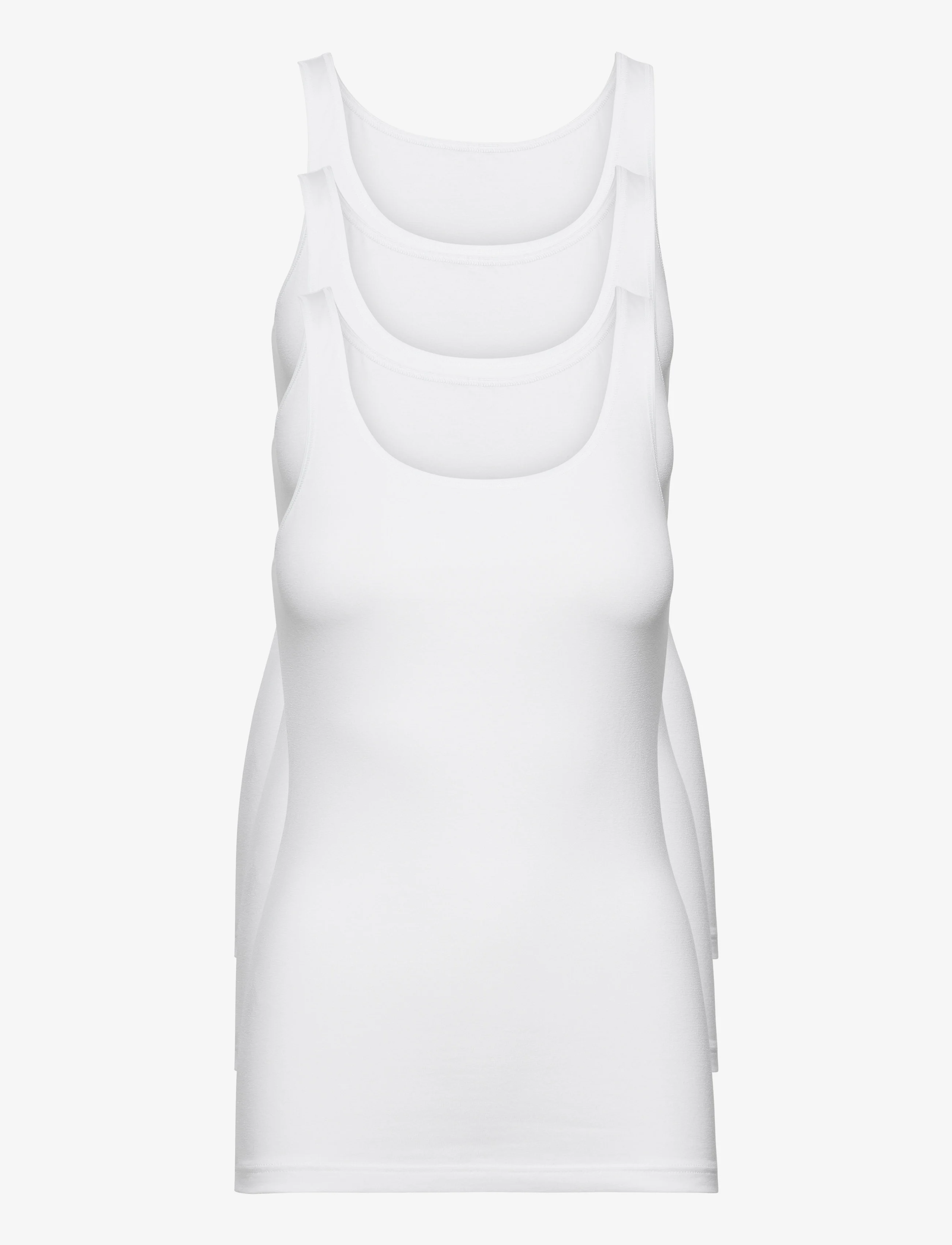 Decoy DECOY singlet, 3-pack GOTS - T-Shirts - VIT / white